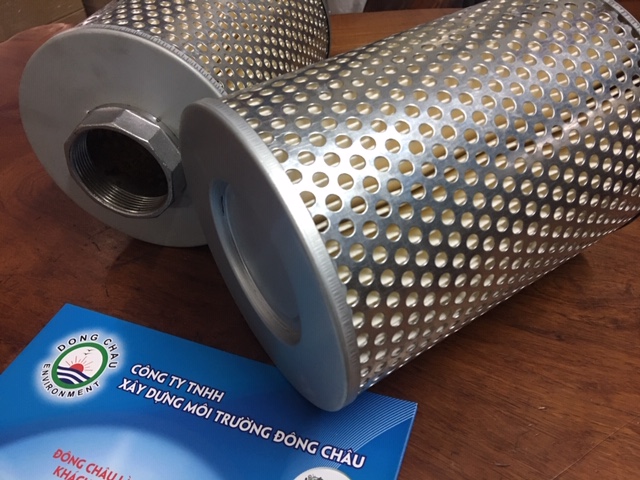 Lõi lọc dầu thủy lực chất liệu giấy, đầu có ren Lưới inox gấp xếp nếp lõi lọc dầu thủy lực loại đầu có ren