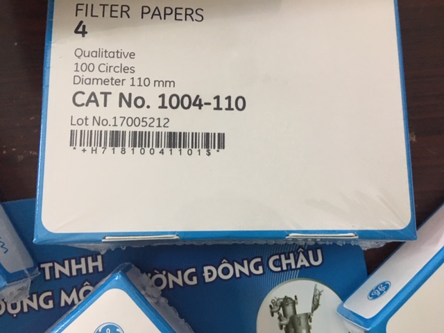 mã hàng giấy lọc định tính whatman số 4 loại 1004-110
