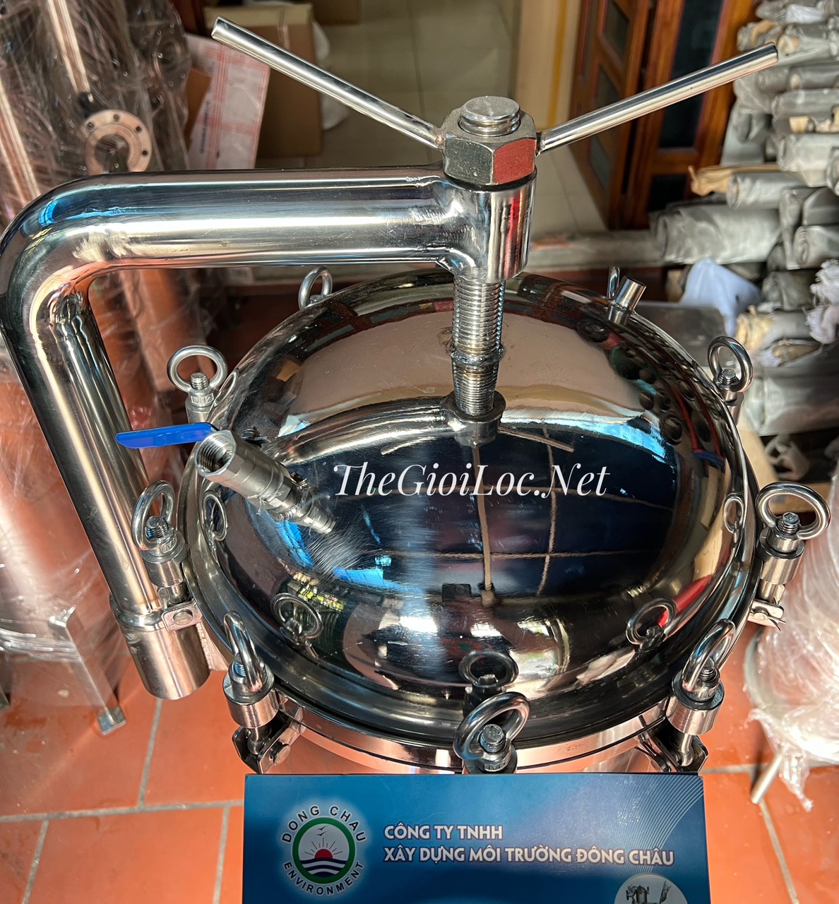 Chụp trên của Housing lọc lõi trục nắp xoay Phần nắp trên của bình nắp xoay 15 lõi 40 inch DOE