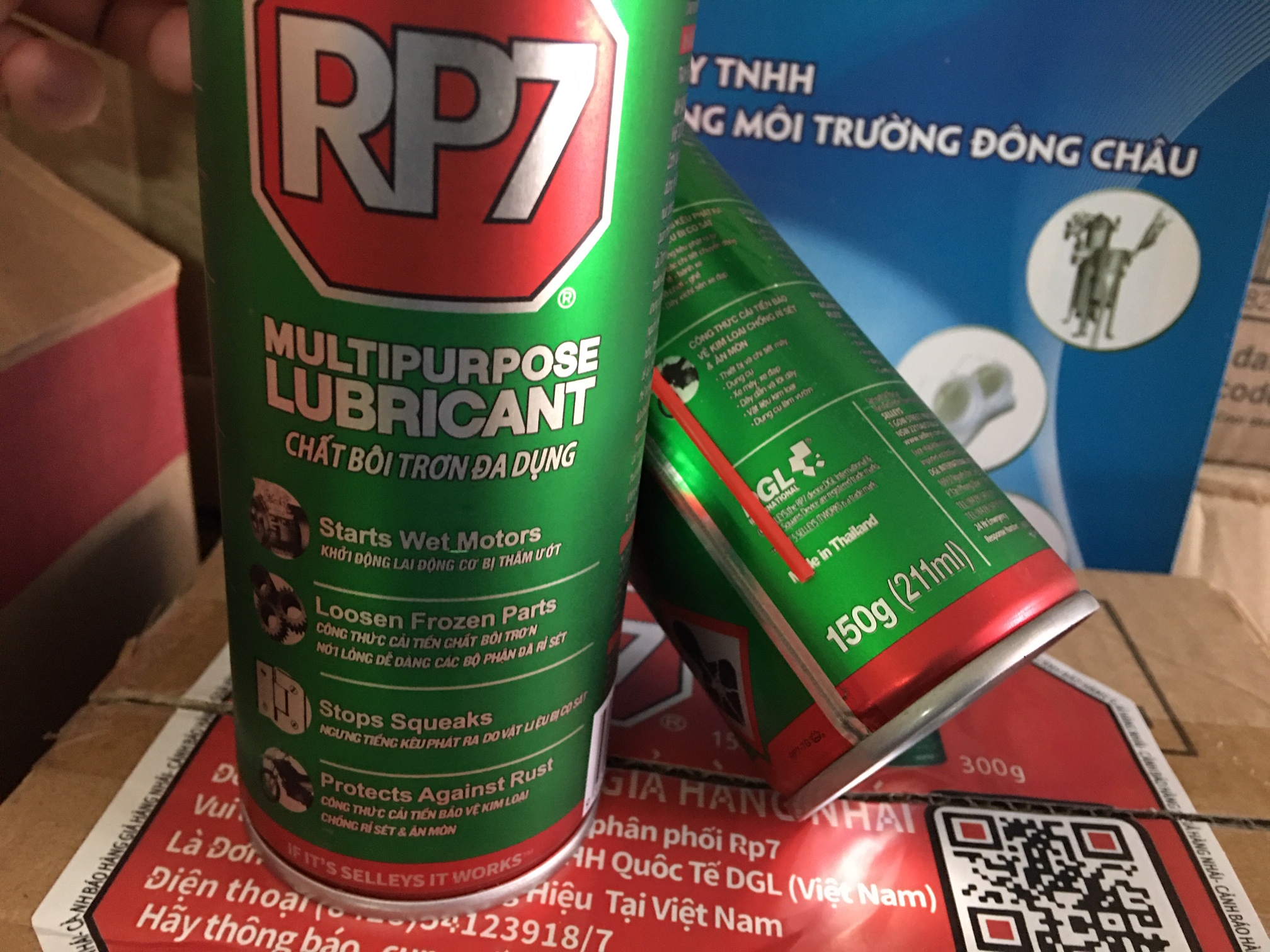 Đông Châu phân phối sỉ chai tẩy RP7 Thái Lan loại 150g và 300g liên hệ đông châu báo giá Chai RP7 nhỏ (150g) tẩy gỉ kim loại và khớp nối