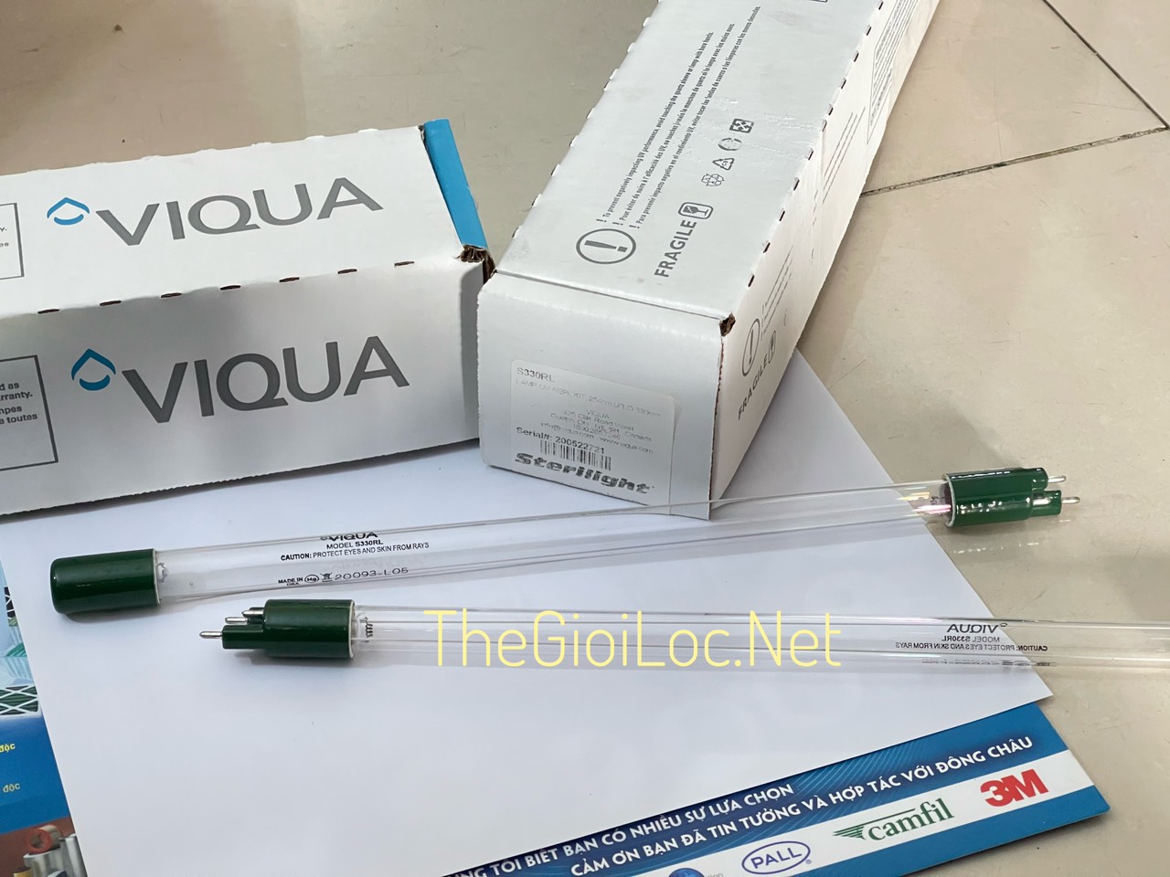 Phân phối đèn diệt khuẩn bằng tia UV cực tím của Viqua Canada nguyên bộ thiết bị dùng Viqua S330RL Bóng đèn UV khử khuẩn