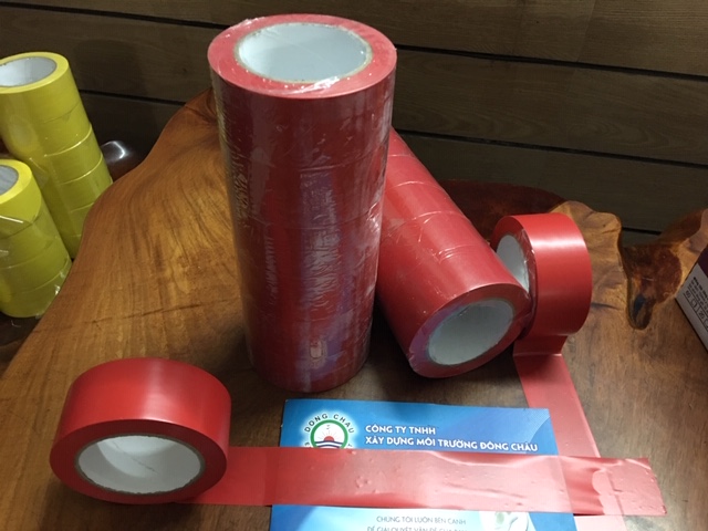 Băng keo màu đỏ đánh dấu, kẻ vạch, chia lối đi Việt Nam test dán thử Màu đỏ Băng keo dán nền VN