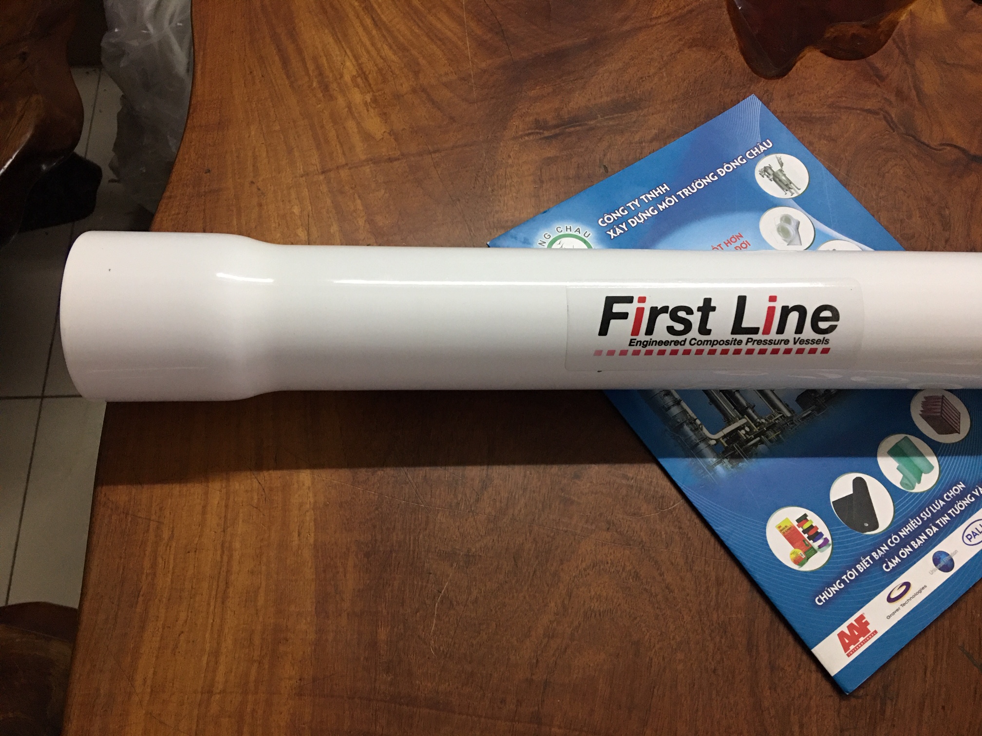 Vỏ Composite đúc liền khối chịu áp 70 bar thương hiệu Vỏ Composite chứa màng RO SW30-2540 lọc nước mặn