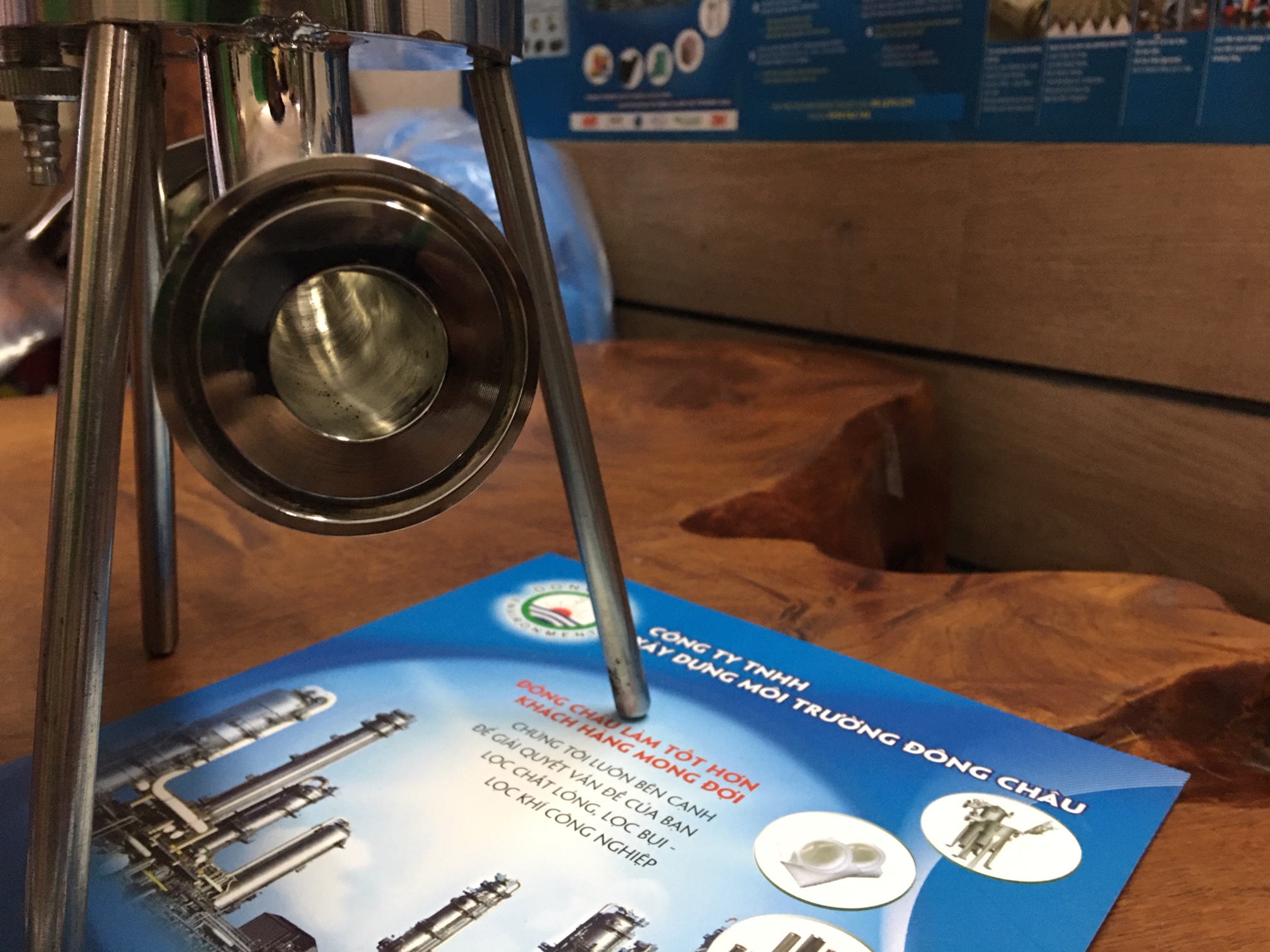 Kết nối ống dẫn khí vào/ ra kiểu Clamp đầu vào ra Kết nối Clamp Bộ bình lọc khí inox 10-inch