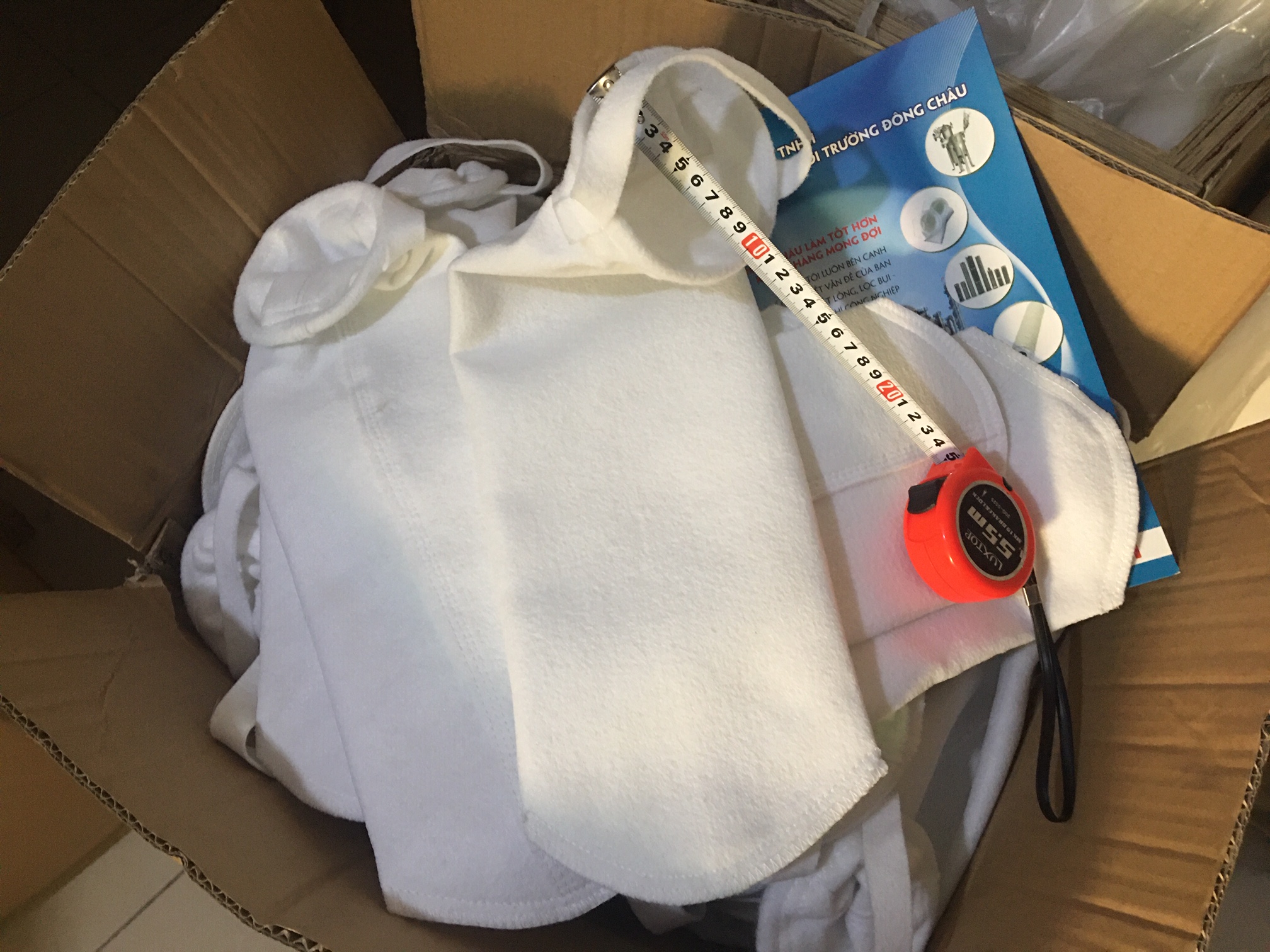 Túi lọc PE may vòng inox size 4 dài 390mm chiều dài Túi vải polyester vòng inox làm theo yêu cầu giá tốt