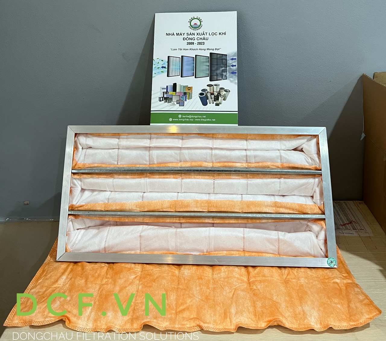 khung lọc túi medium F9 màu cam làm theo yêu cầu