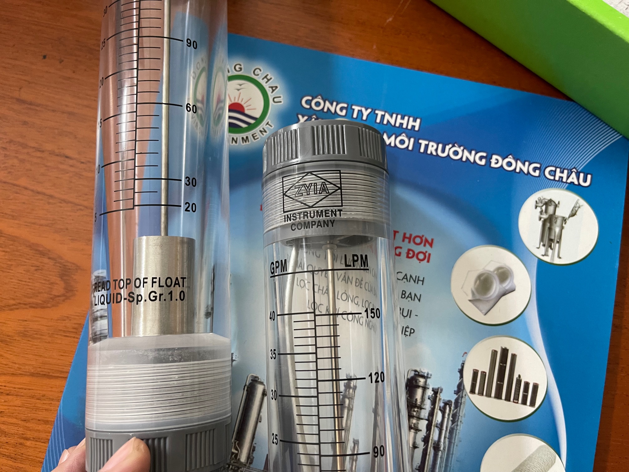 chi tiết cấu tạo bên trong 150 LPM Đồng hồ lưu lượng kế đo chất lỏng