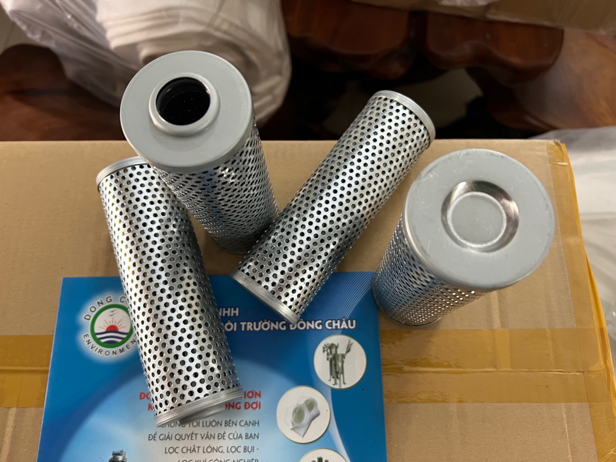 Đông Châu sản xuất ống, phin inox xếp nếp lọc dầu thủy lực động cơ, nhà máy thủy điện