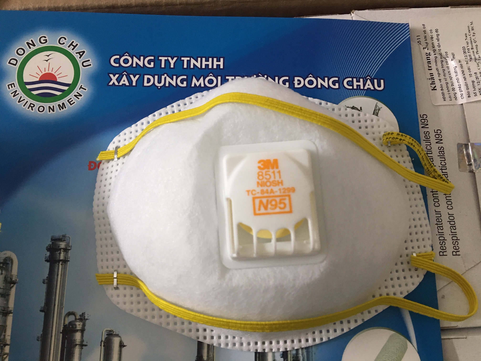 cấu tạo phin lọc Khẩu trang có 1 van N95 3M 8511 cao cấp