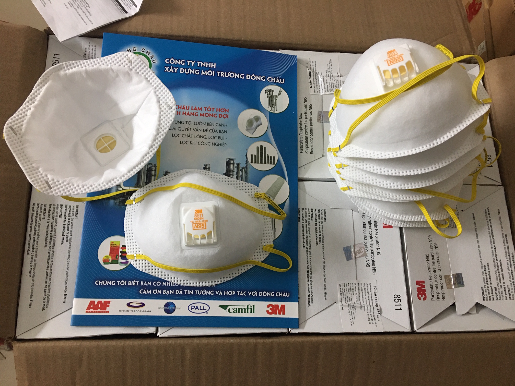 phân phối giá sỉ Khẩu trang có 1 van N95 3M 8511 cao cấp