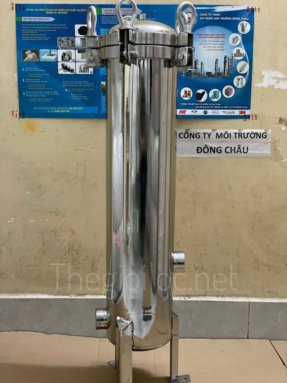 Housing 3x20 inch Bình 3 lõi 20 inch dạng đầu bằng Housing 3x20 inch Bình 3 lõi 20 inch dạng đầu bằng