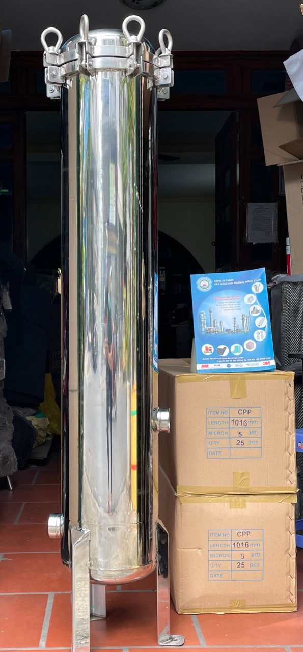 Housing vỏ bình inox 7 lõi 40 inch lọc nước công nghiệp Housing vỏ bình inox 7x40 "in" lọc nước công suất lớn