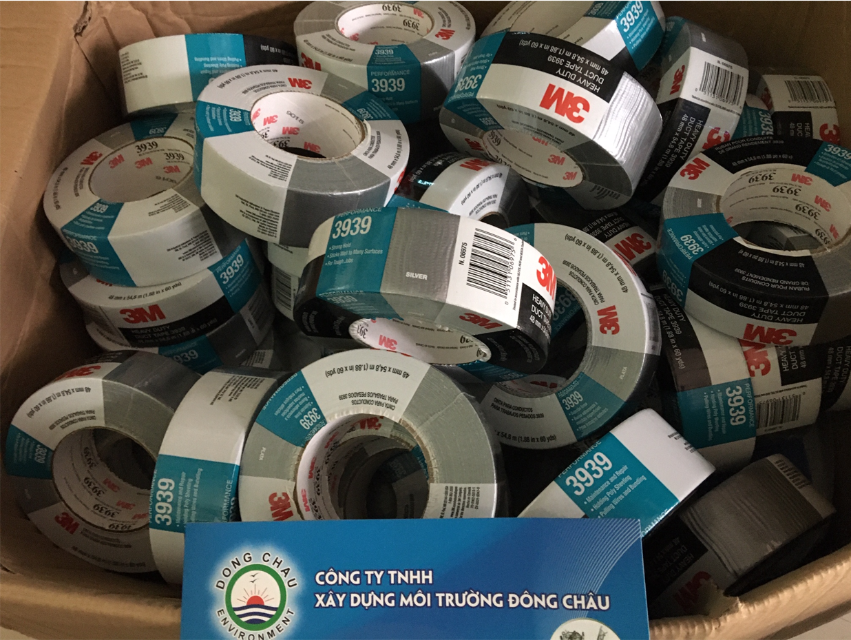 nguyên thùng Băng keo vải 3M 3939 Duct Tape màu bạc
