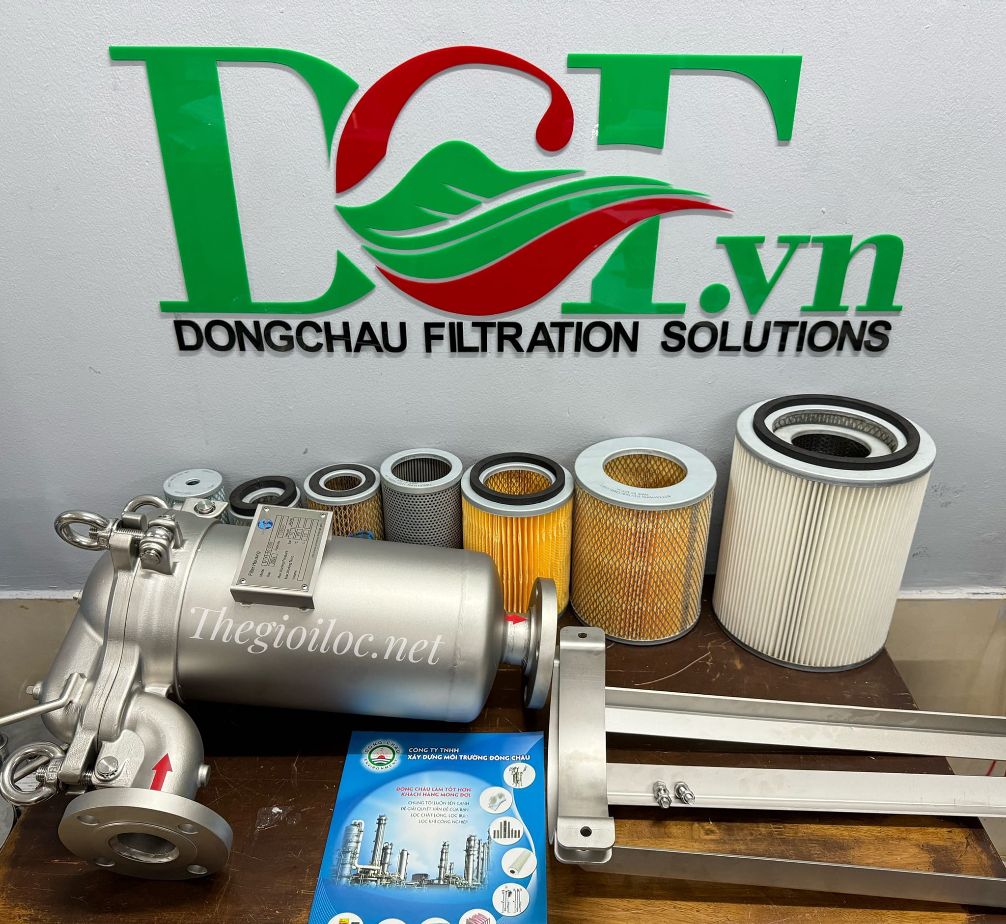 nguyên bộ Bình lọc 1 túi Size 1 Inox 304 TF Universal