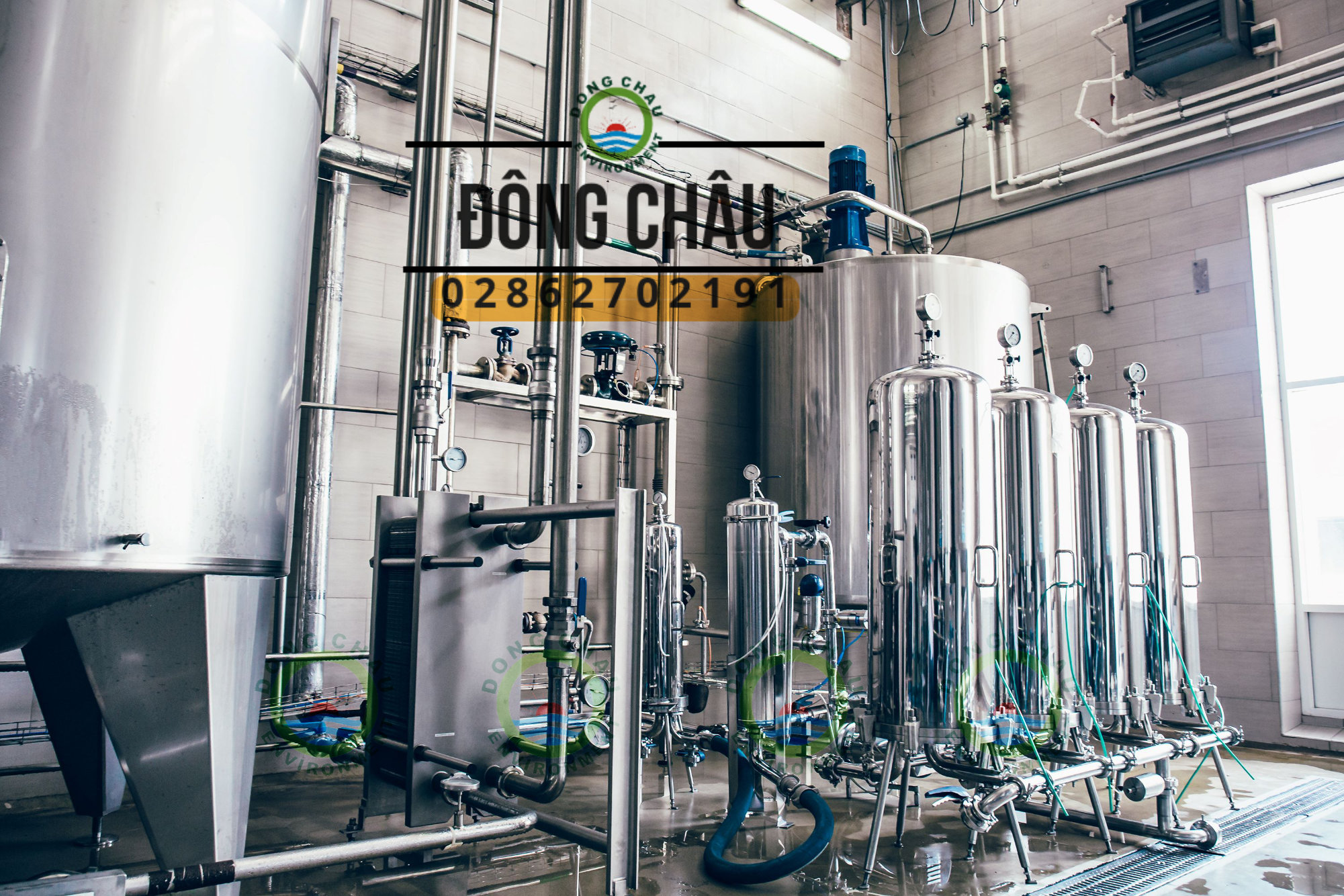 bình lọc công nghiệp nhiều lõi dùng trong sản xuất