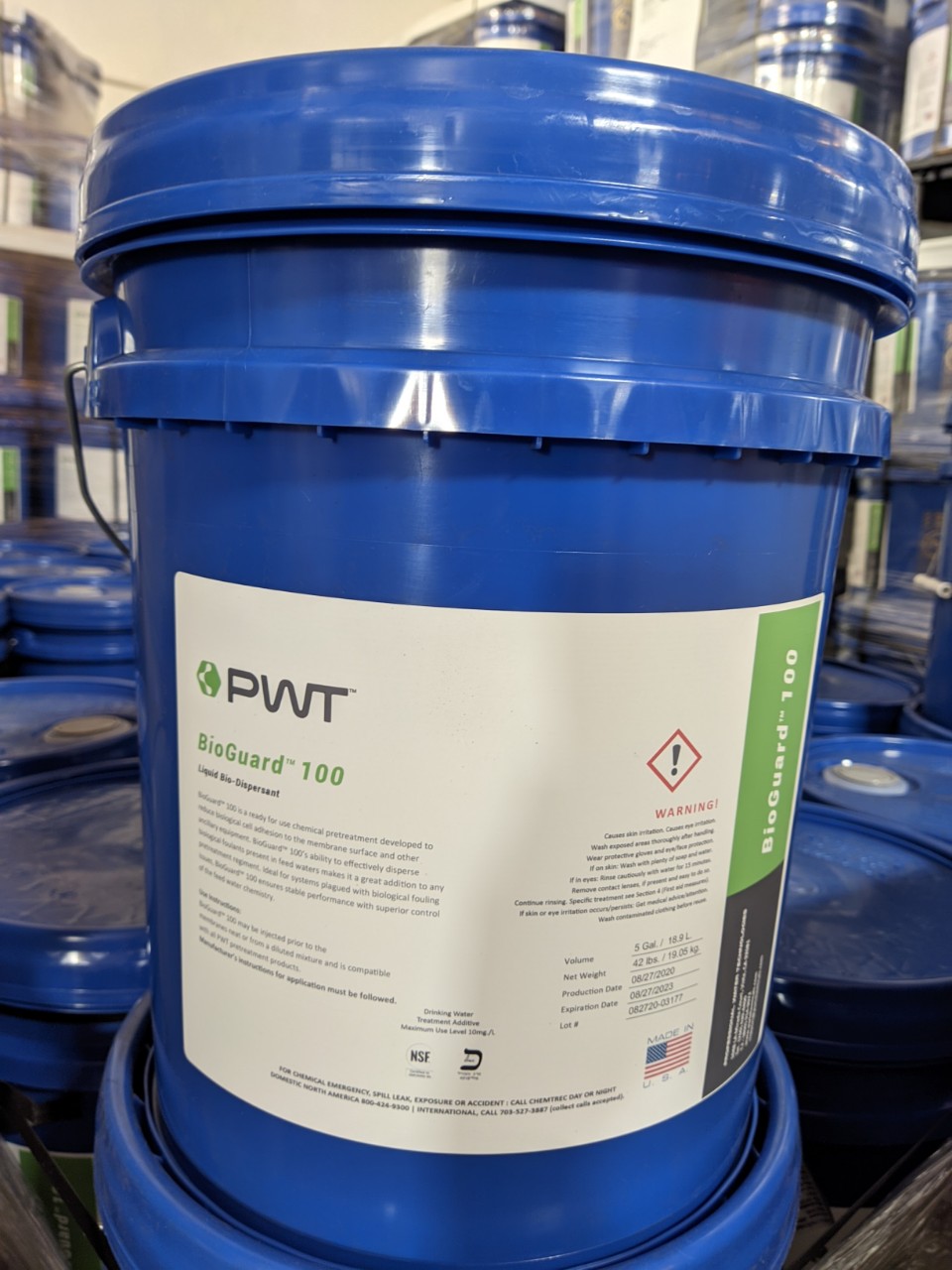 Hóa chất chống vi sinh cho màng RO BioGuar100 - PWT, USA liên hệ đông châu cung cấp Hóa chất chống vi sinh cho màng RO BioGuar100 - PWT, USA