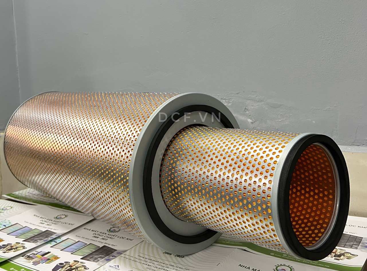 chiều dài và đường kính Bộ 2 cái lõi lọc gió lồng vào nhau