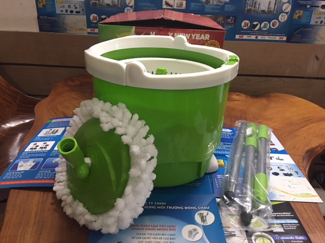 nguyên Bộ cây lau nhà xoay 360 độ chính hãng 3M