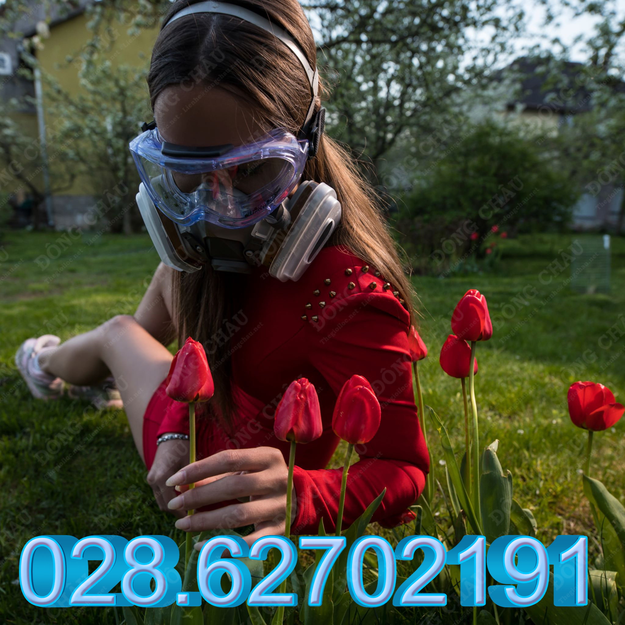 Mặt nạ phòng độc 3M 7502 chính hãng nửa mặt 2 phin lọc khí với người đẹp