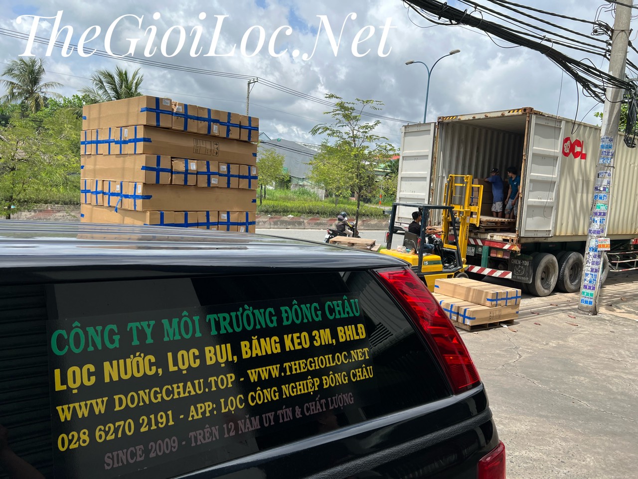 Giao hàng cột lọc composite Frotec kho Giao hàng cột lọc composite Frotec đông châu