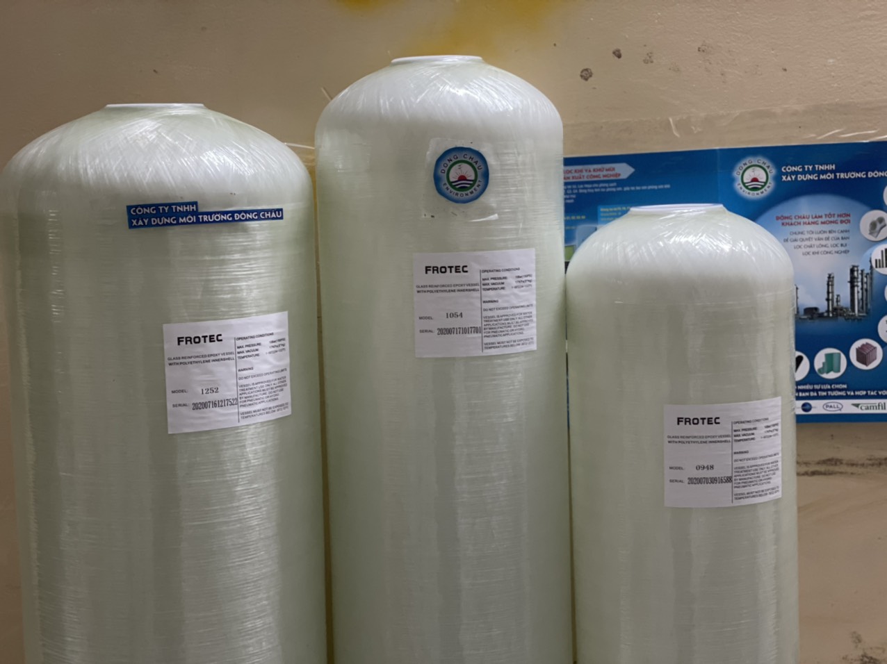 Cột lọc Composite Frotec 9*48 lọc nước sạch Cột lọc Composite Frotec 9*48 lọc nước sạch với các loại cột khác