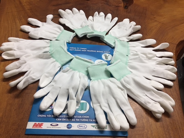 chất liệu Găng tay phủ ngón PU 15 kim cho phòng sạch
