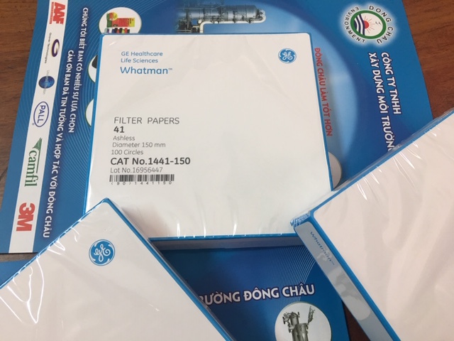 chi tiết mã số hàng giấy lọc whatman số 41 dùng trong phòng thí nghiệm