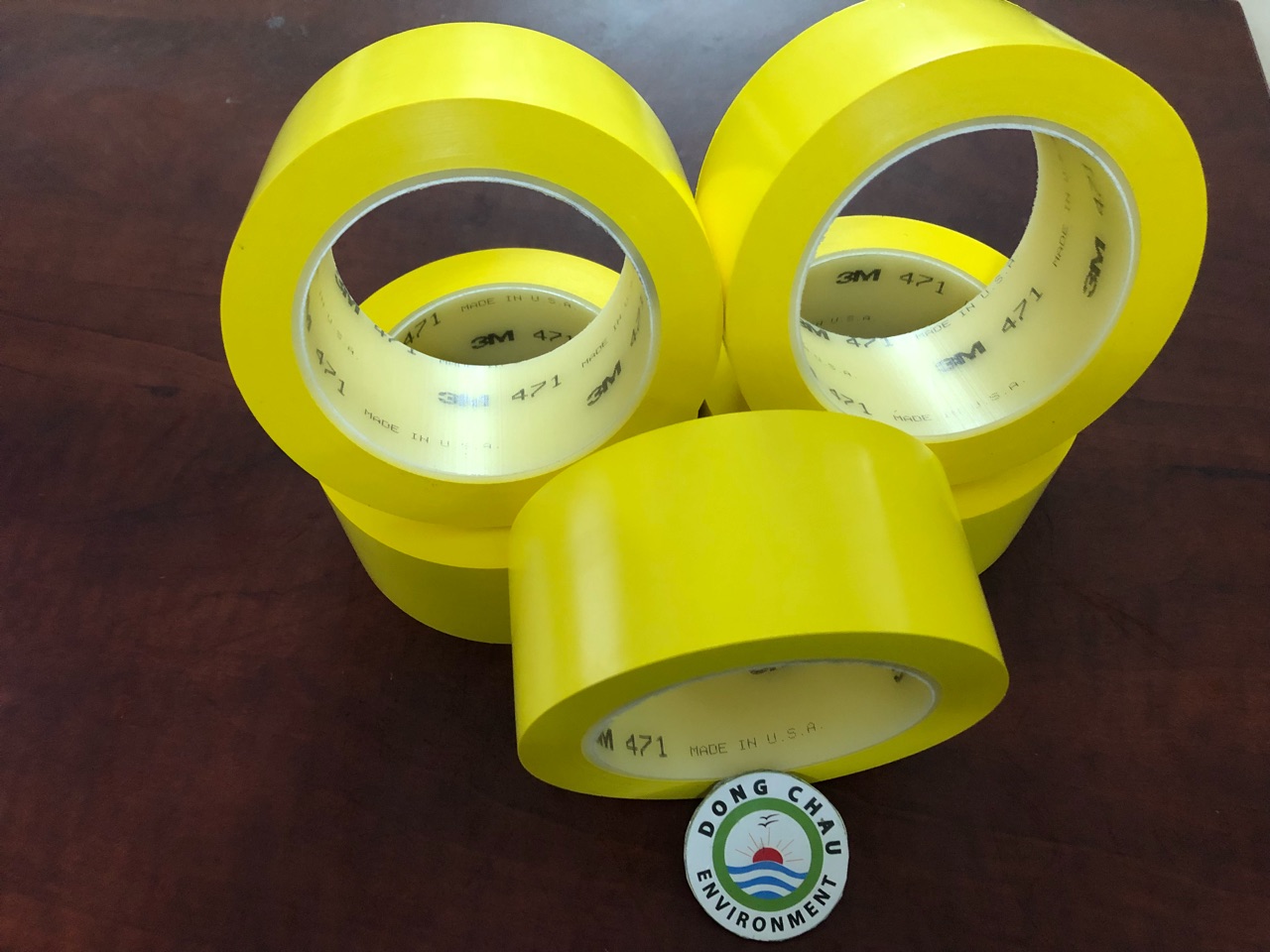 471-vang-3m chi tiết cấu tạo Băng keo 1 mặt dán nền màu vàng 3M 471