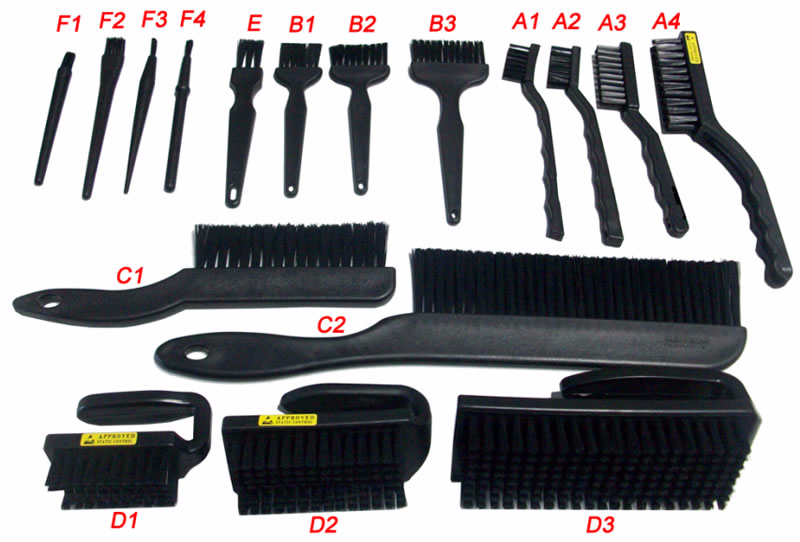 Các size của chổi quét chống tĩnh điện các size Bàn chải tĩnh điện loại dài
