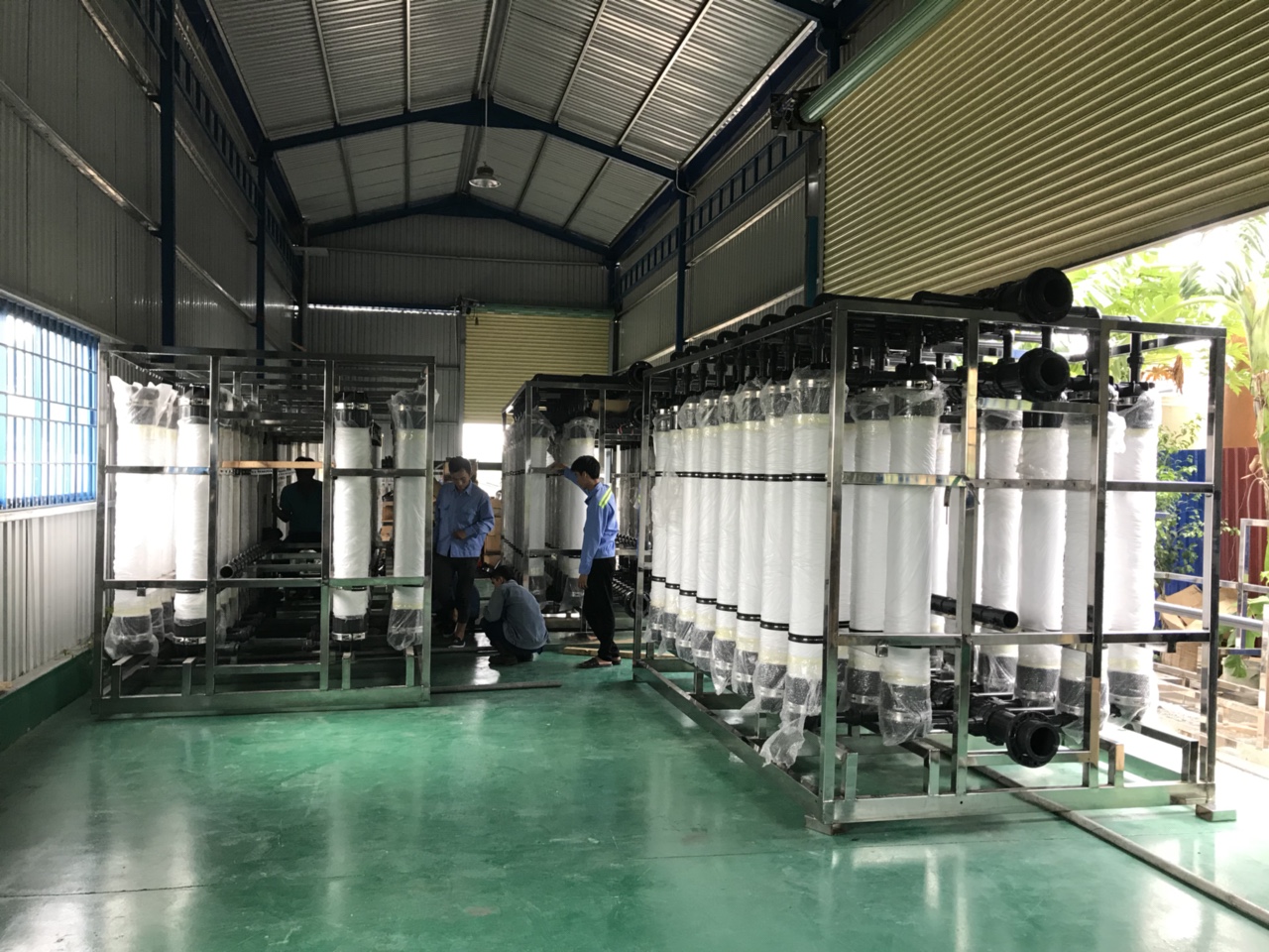 Thi công lắp đặt màng UF8040 trong sản xuất Thi công lắp đặt màng UF8040 trong sản xuất