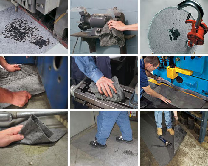 Ứng dụng thấm hút dầu, lau hóa chất của tấm UPG 914 Spilfyter