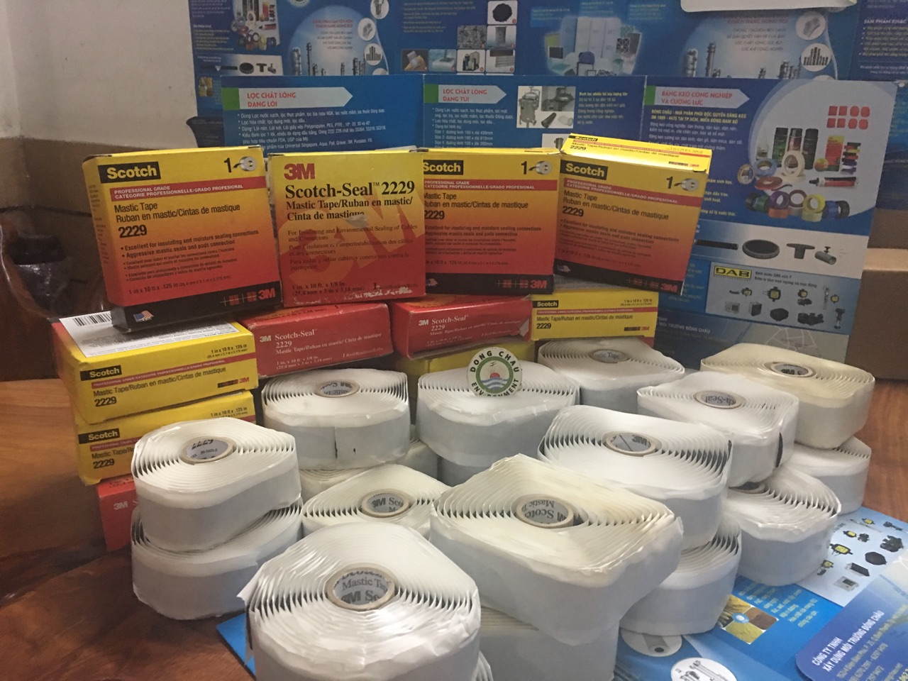bang-keo-dien-cao-su-3m-2229 lọc đông châu phân phối Băng keo cao su cách điện 3M 2229