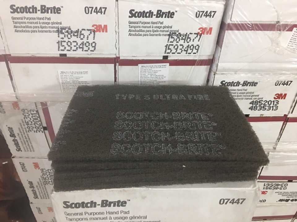 Miếng chà nhám đa năng dạng sợi 3M 7447 Miếng chà nhám đa dụng 3M Scotch Brite 7447