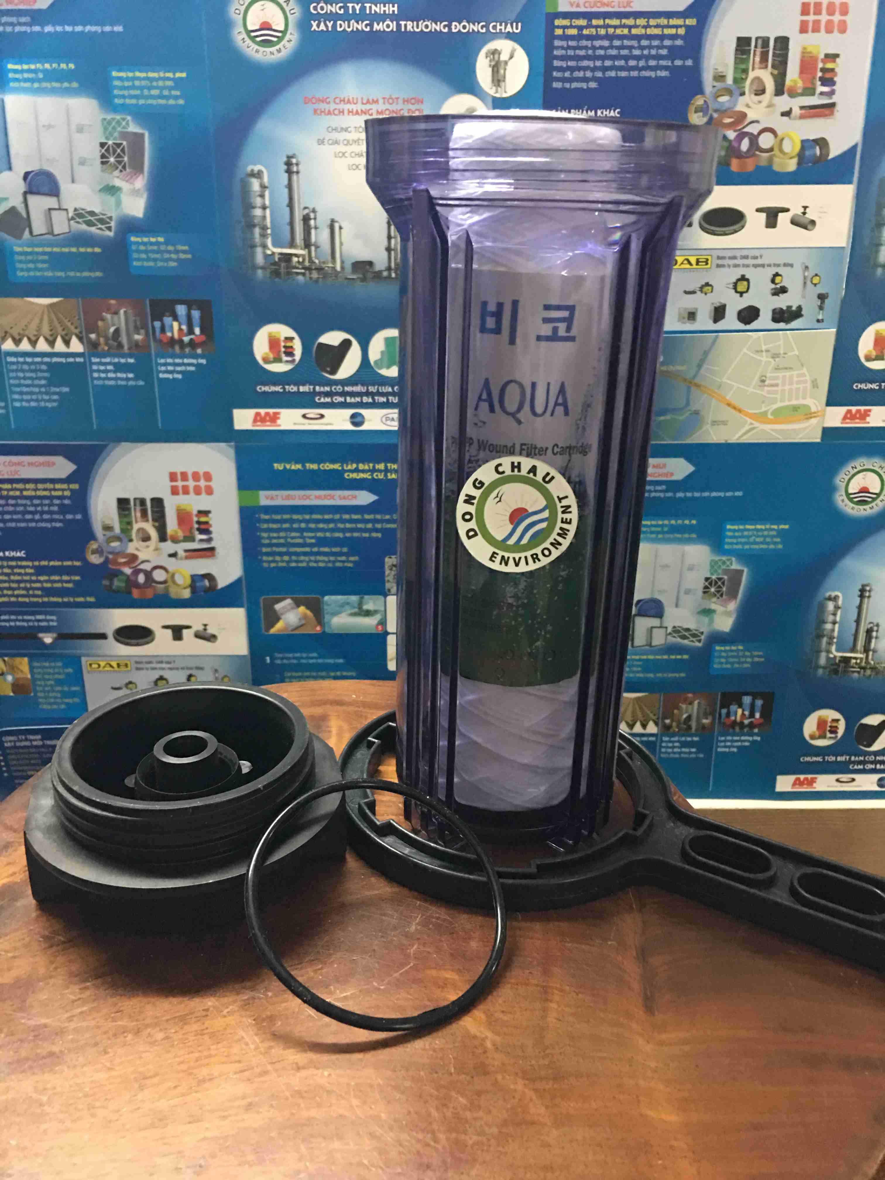 coc-loc-trong-10-inch-loc-nuoc-sach cách gắn lõi lọc vào trong Cốc lọc lõi thô nhựa trong 10 inch