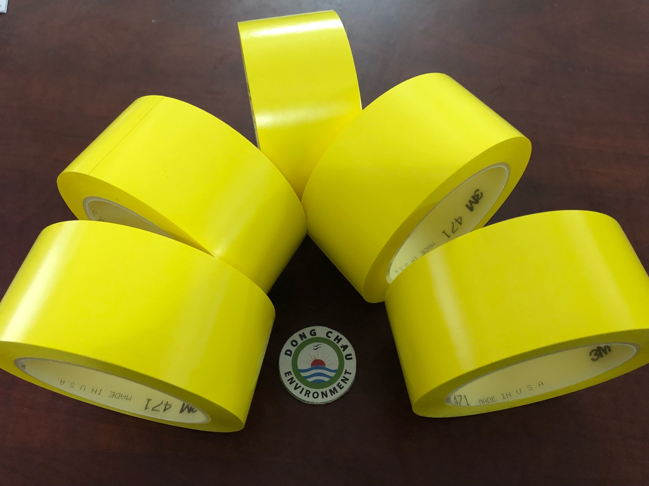 dan-nen-471-vang bản rộng Băng keo 1 mặt dán nền màu vàng 3M 471