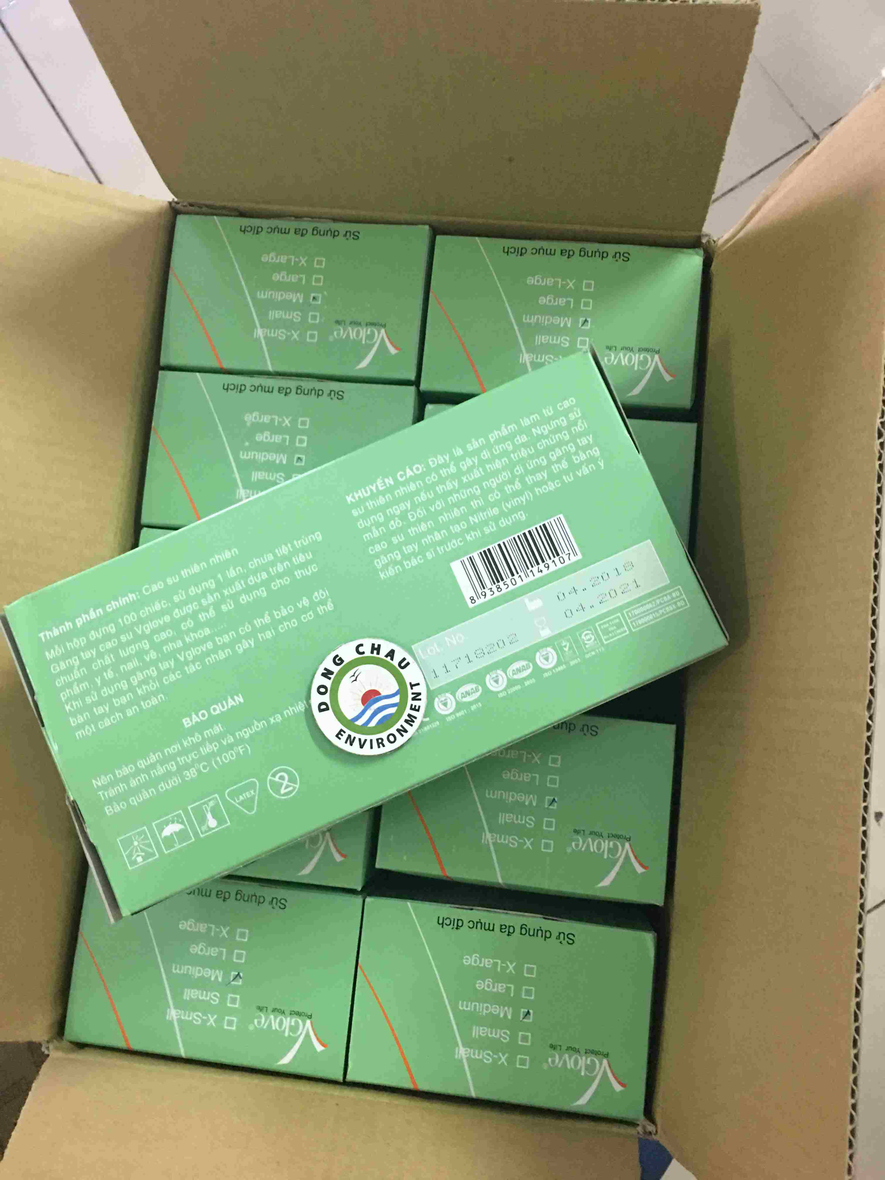 gang-ay-phong-sach-cao-su-khong-bot-vglove Găng tay Y tế có bột Vglove