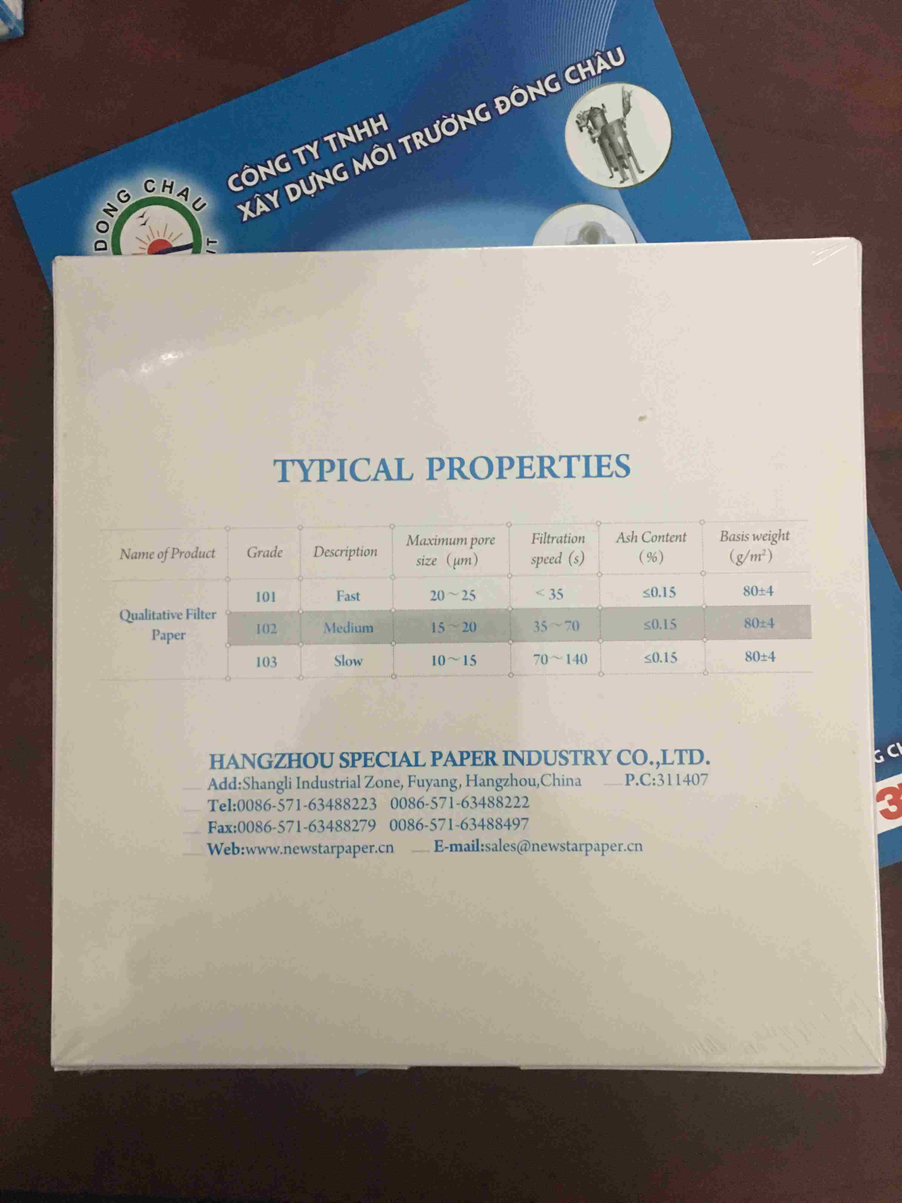 giay-newstar-102-phi-240-mm thông số kỹ thuật Giấy lọc định tính Newstar 102 loại 240mm