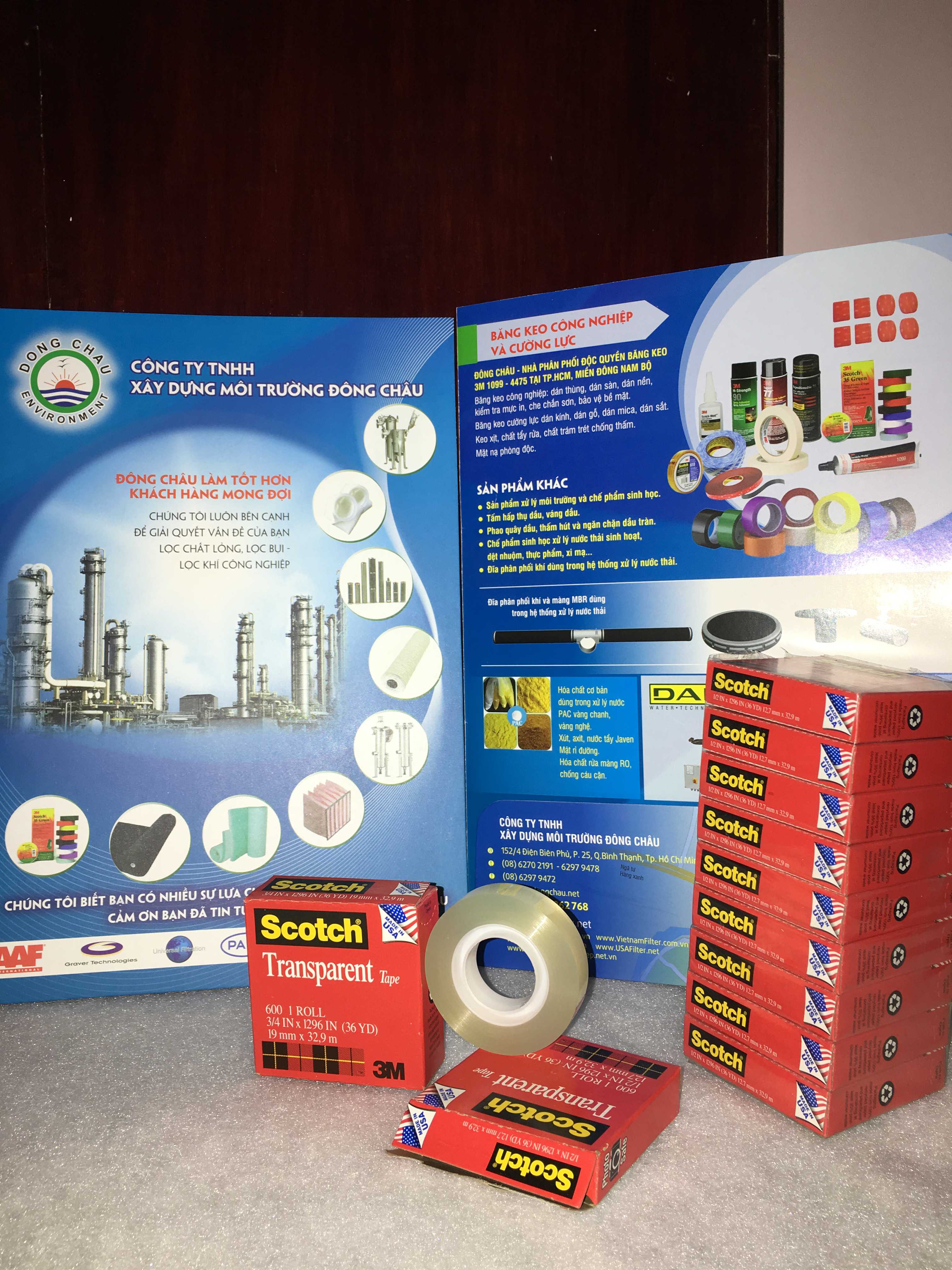 keo-cach-dien-3m-scotch-transparent cấu tạo chi tiết Băng keo 1 mặt 3M 600 Scotch Transparent