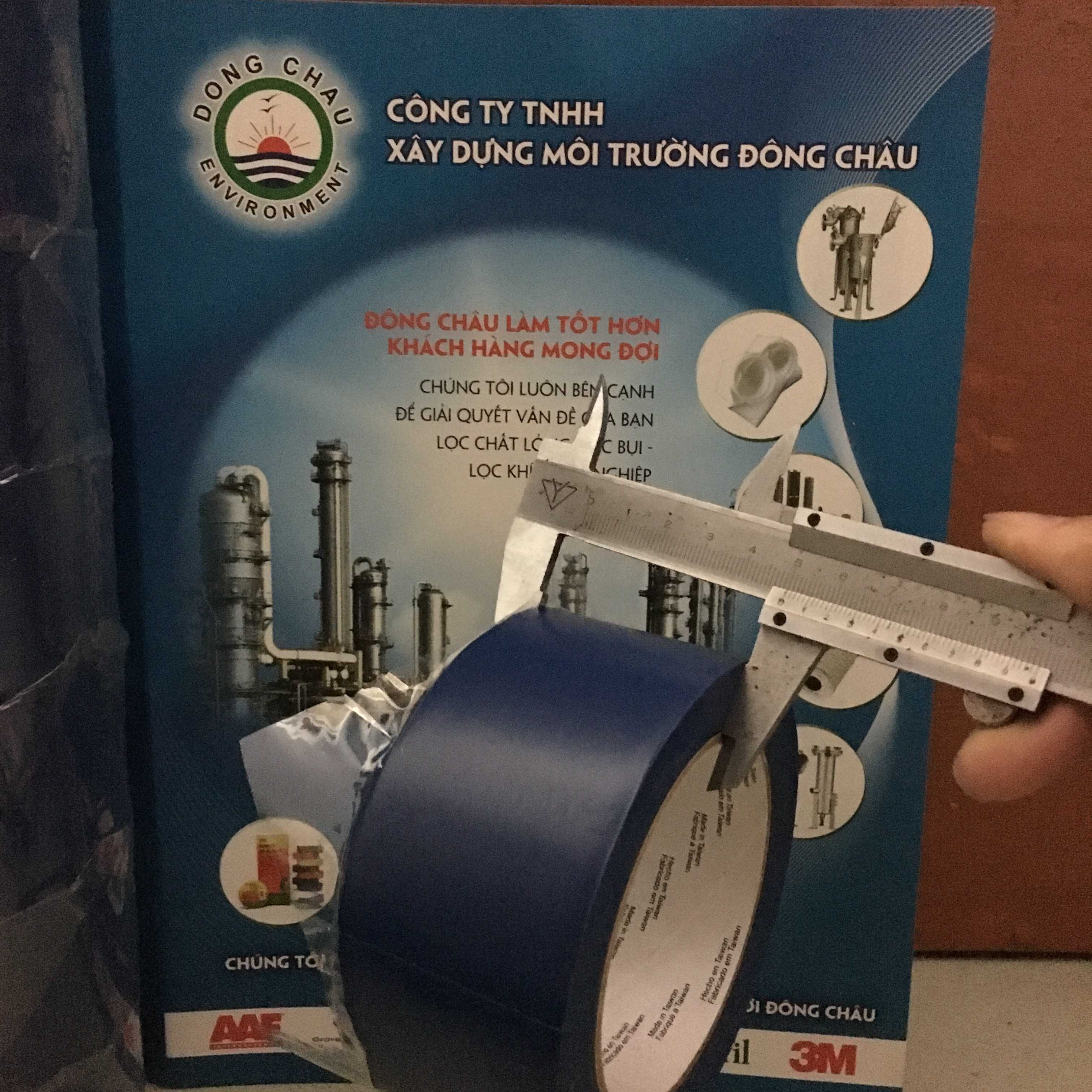 keo-dan-nen-3m-764 đo test bản rộng chi tiết 3M 764 Màu xanh dương, Băng keo dán nền cảnh bảo