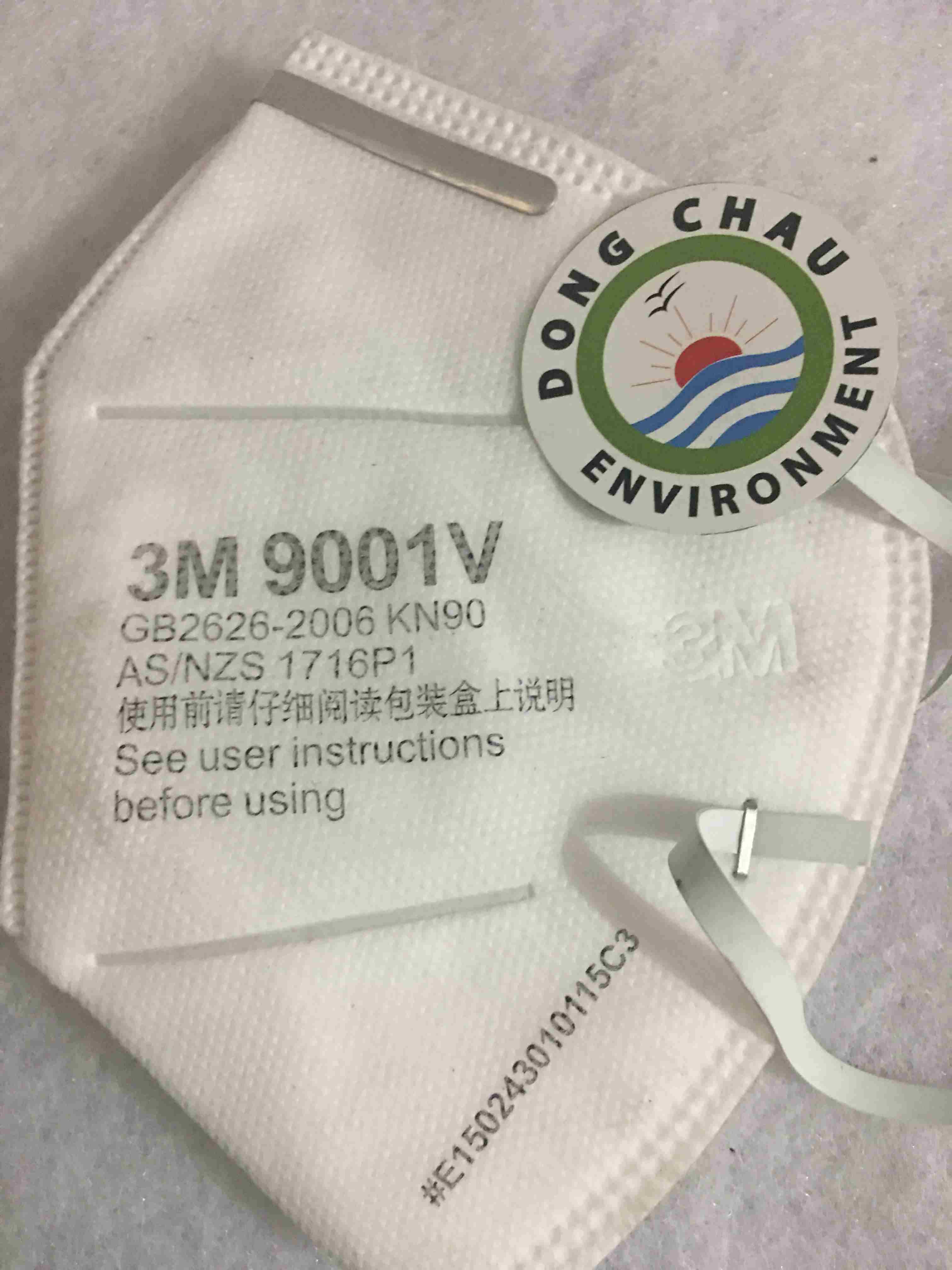 Nhà phân phối Khẩu trang 3M 9001V có van lọc bụi mịn, vi khuẩn