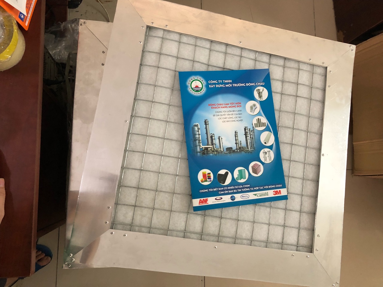 khung-loc-bui-600-600-100 làm theo yêu cầu Khung lọc gió 600 x 600 x 100