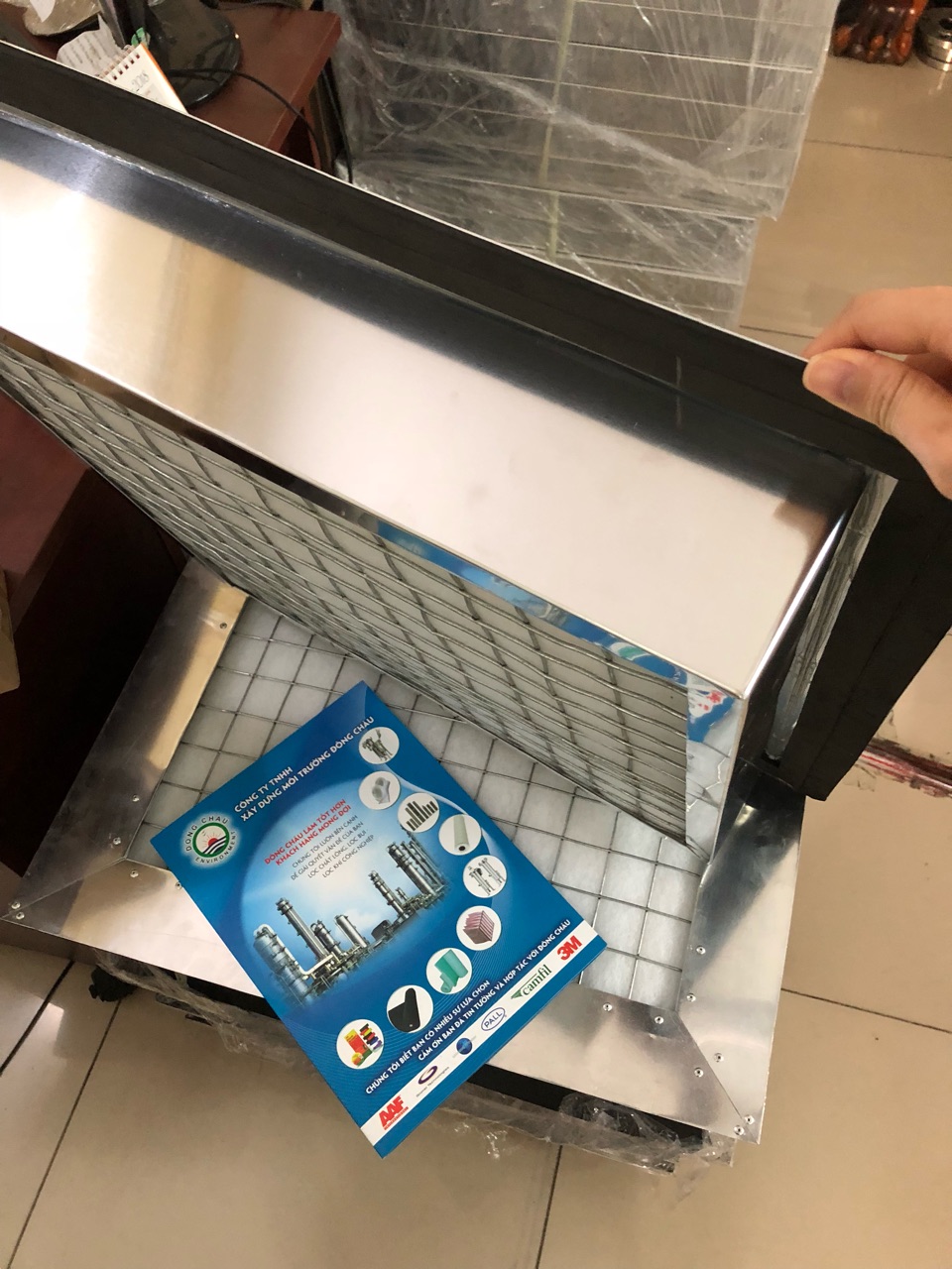 khung-loc-bui-thong-gio chi tiết ron chịu nhiệt Khung lọc gió 600 x 600 x 100