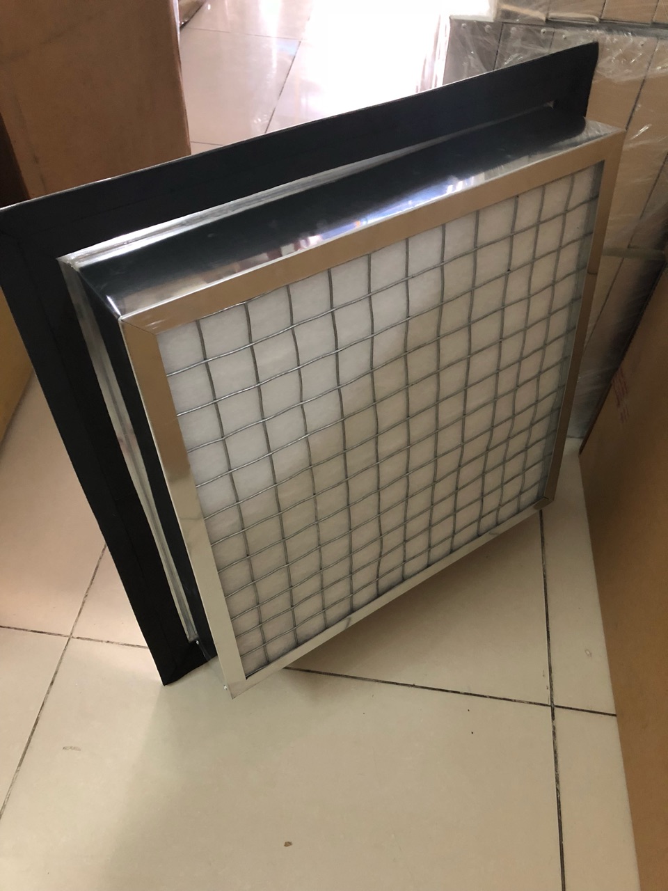 khung-loc-gio-600-600-100 nhìn từ trên Khung lọc gió 600 x 600 x 100