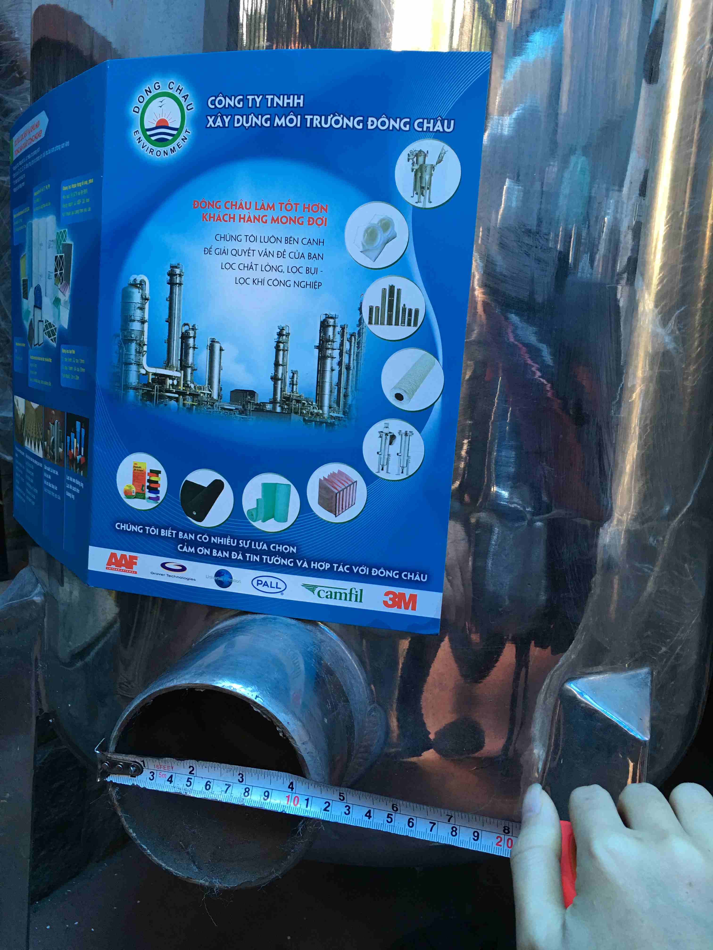 kich-thuoc-dau-ra-binh-loc-40-inch-40-loi-TQ Bình lọc công nghiệp lưu lượng lớn 40 lõi 40 inch DOE Trung Quốc