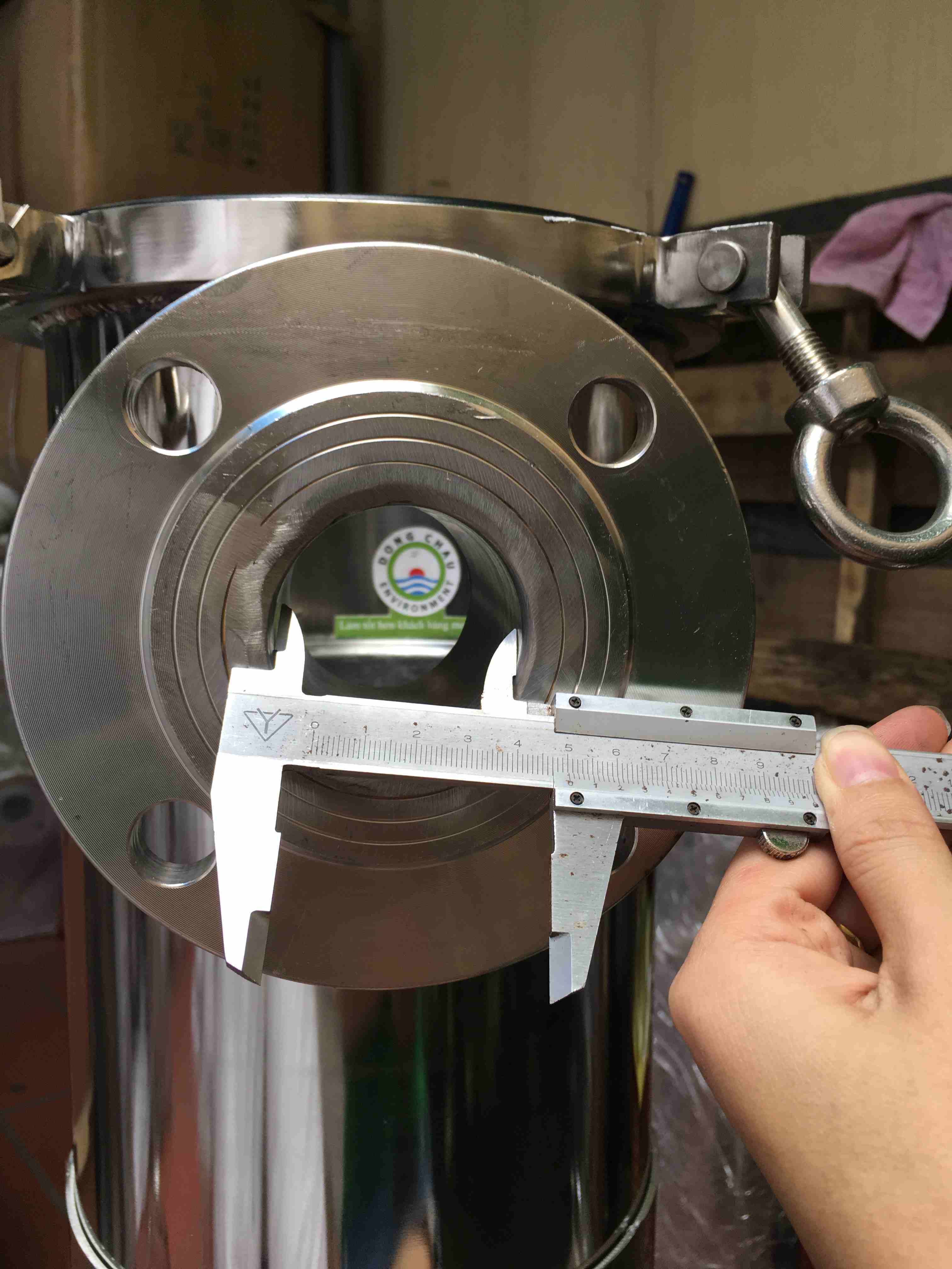 kich-thuoc-dau-vao-binh-loc-1-tui-size-2 đo test chi tiết kích thước mặt bích Housing túi size 2 Trung Quốc 10 bar