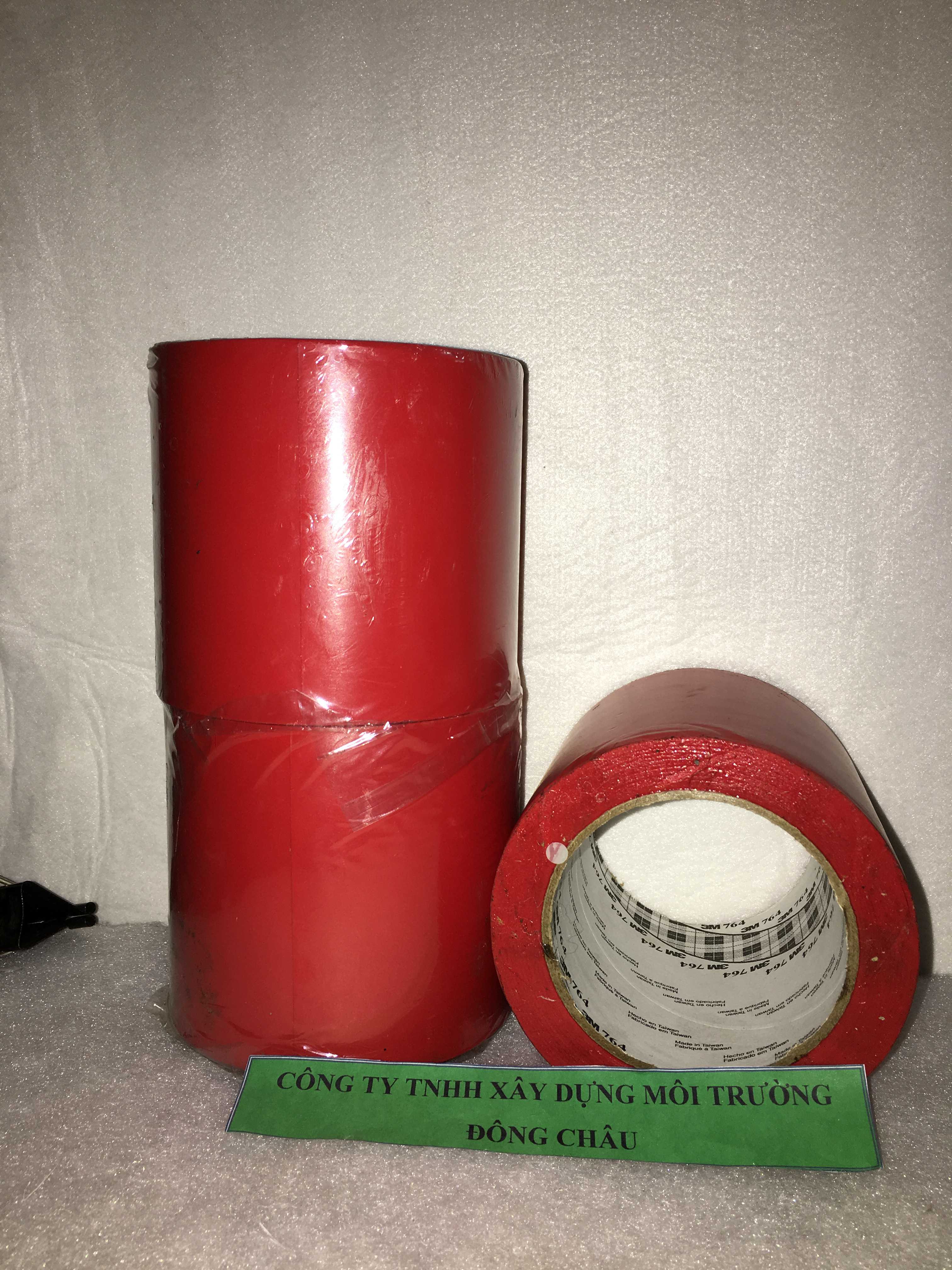 keo-dan-nen-do-3m-764 chi tiết độ dày Băng keo dán nền 3M 764 50mm x 33m (Đỏ)