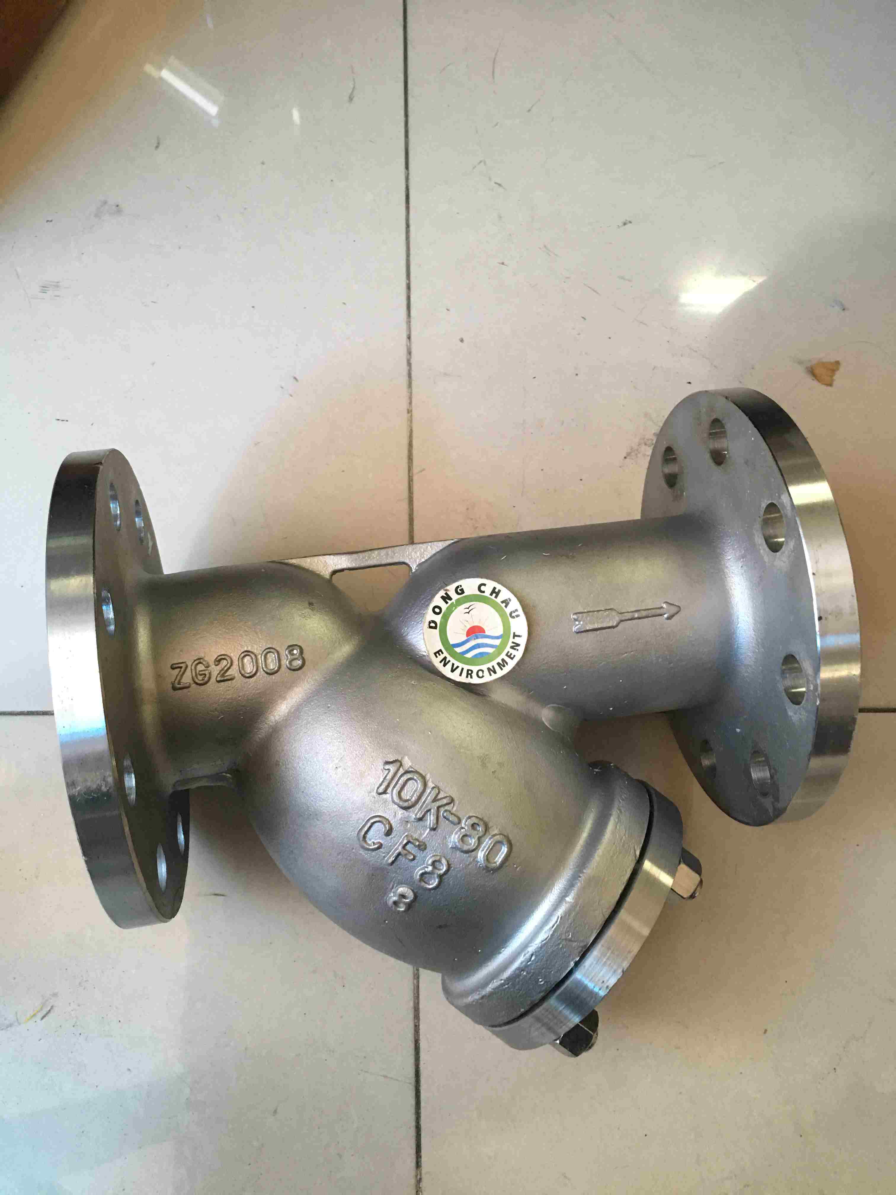 loc-chu-y-gang-chiu-ap-80-dn chiều lắp y lọc dn80 gang có mặt bích