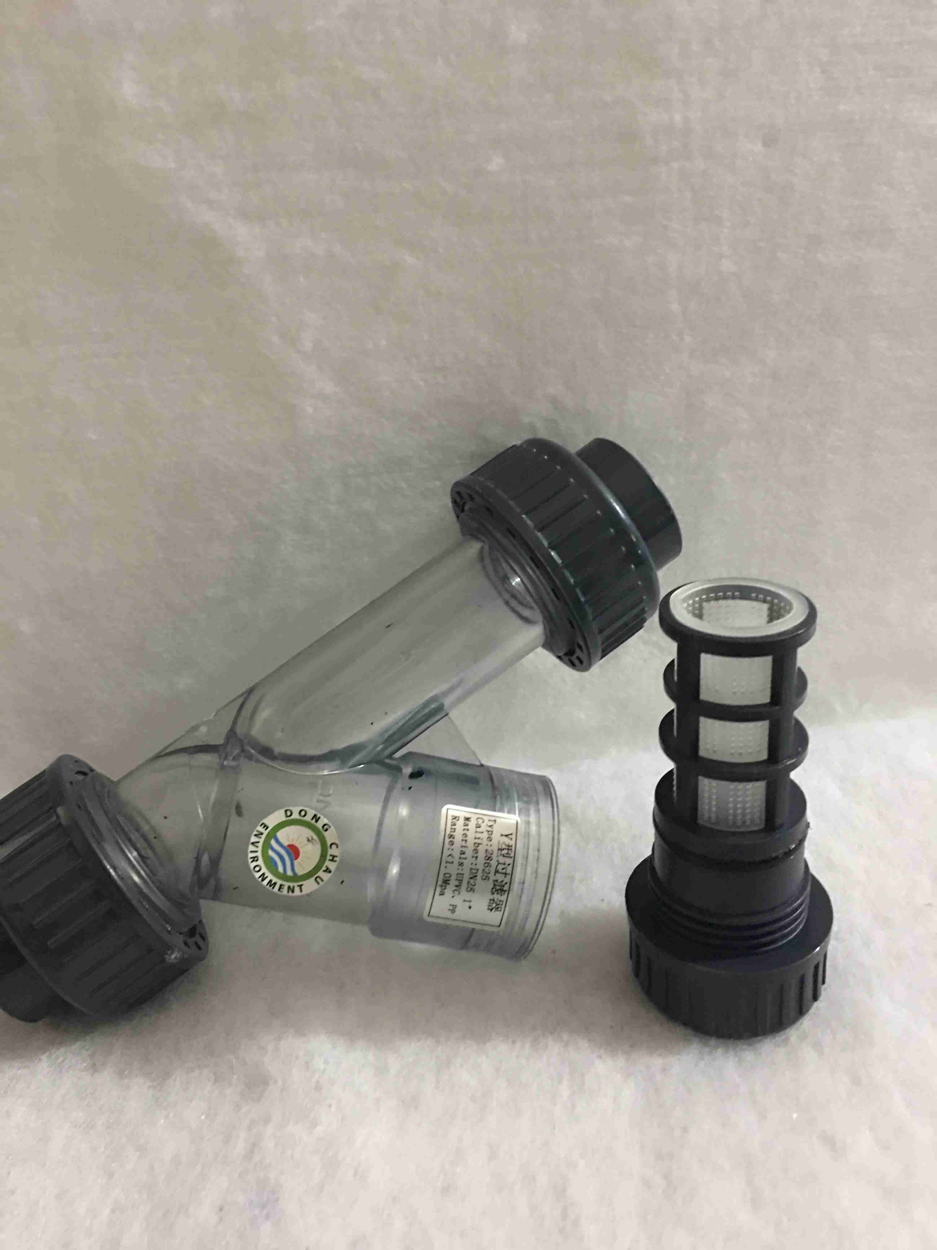 loc-rac-duong-ong-dn-25 Ystrainer nhựa lọc đường ống, chịu hóa chất, chống ăn mòn