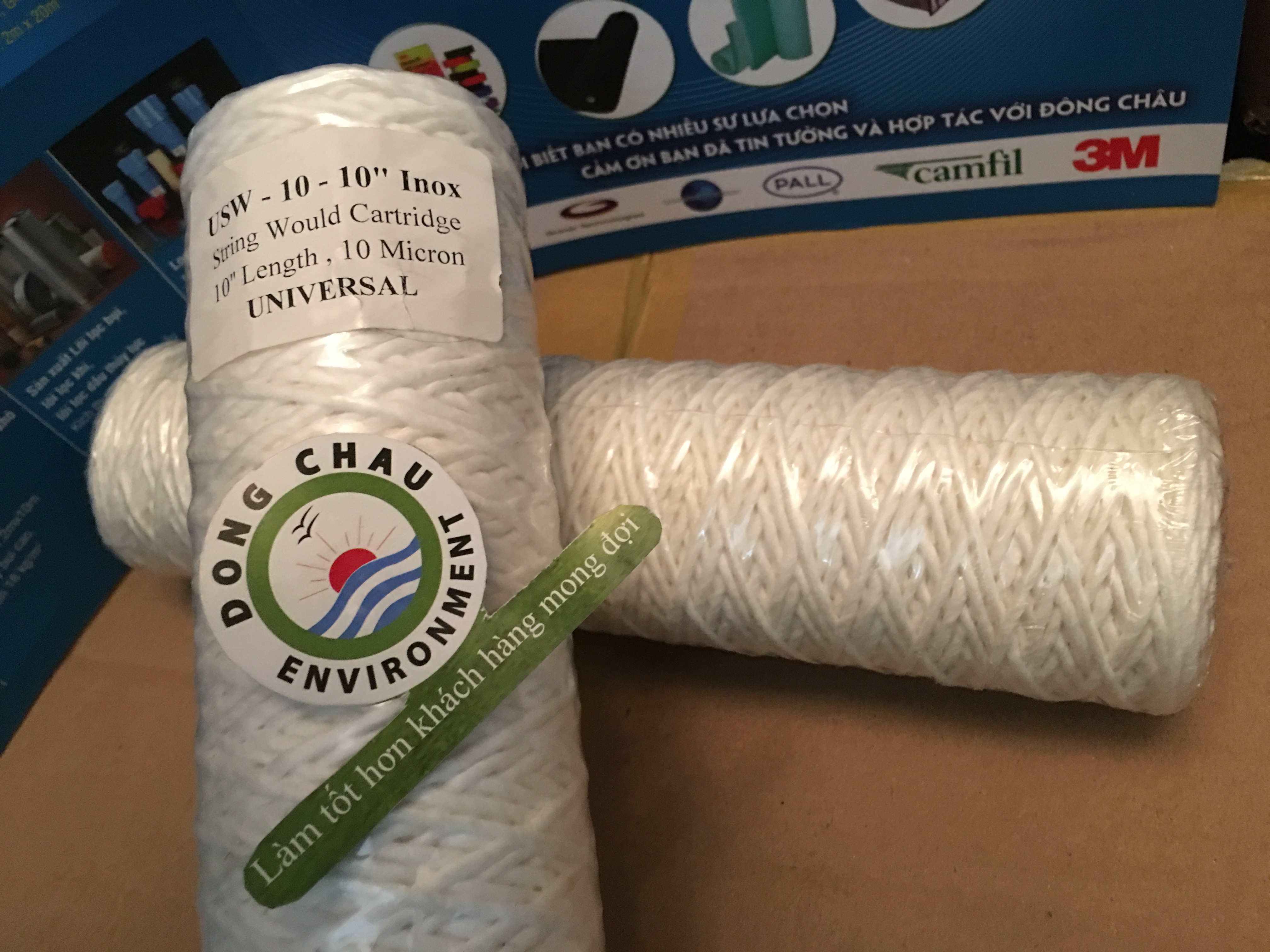 loi-soi-core-inox-10-inch-10-micron chi tiết chất liệu Lõi lọc sợi quấn 5-micron 10-inch