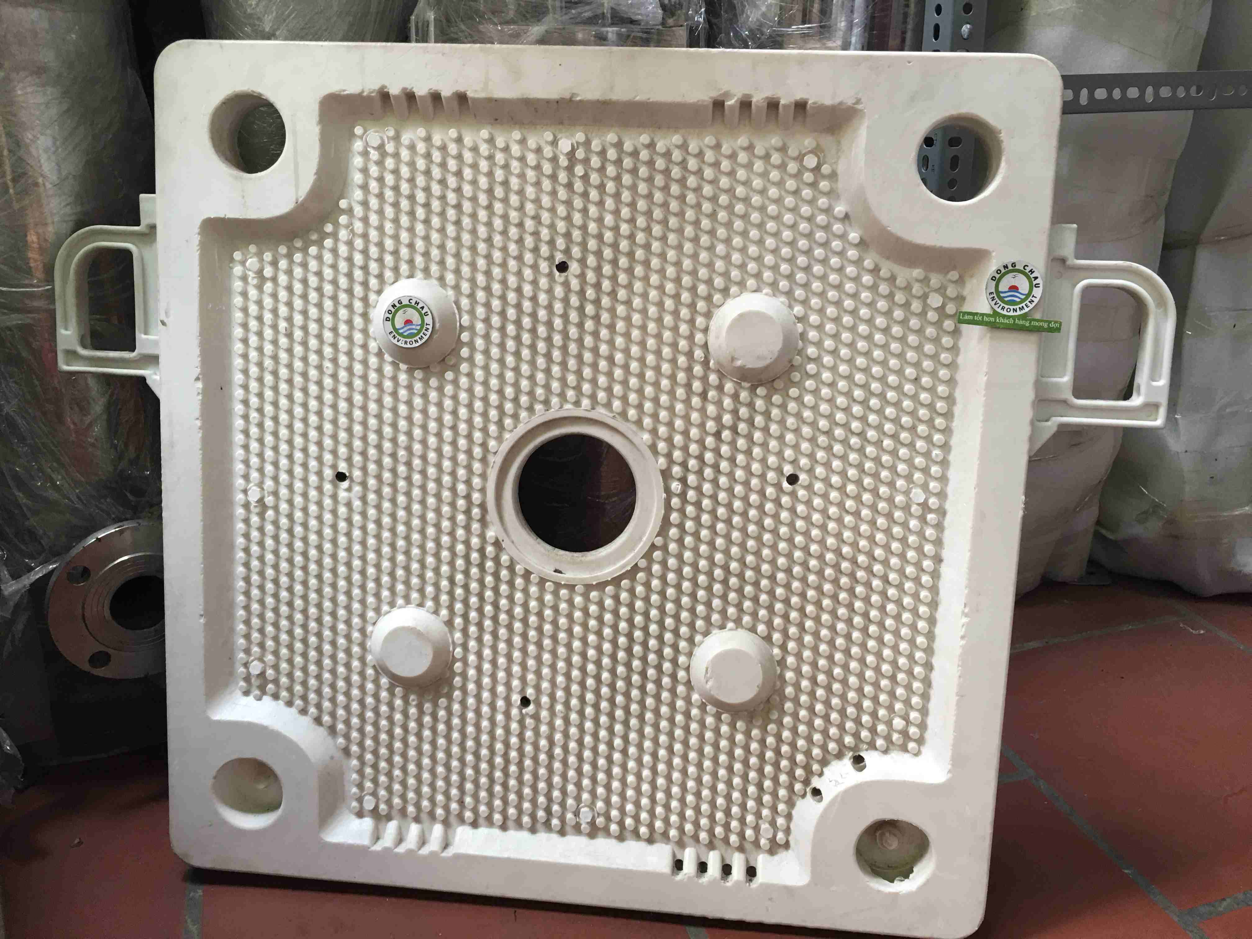 tam-nhua-may-ep-bun-PP. kiểm tra hàng Tấm nhựa PP máy ép bùn lỗ trung tâm